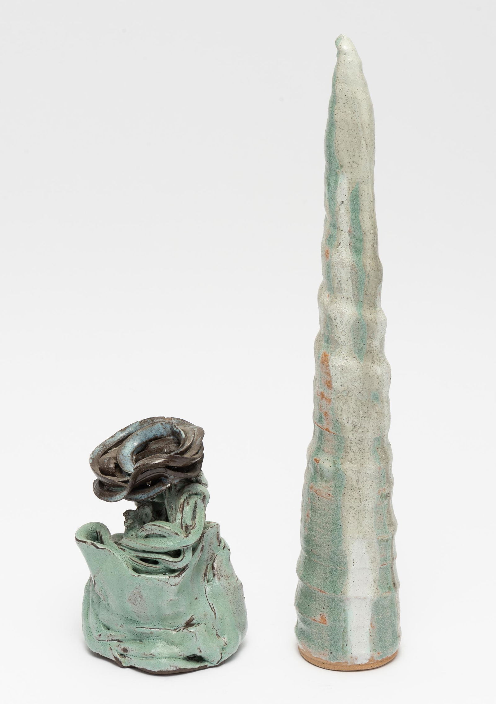 2 Ceramic Abstract Sculpture Incl. Unicorn Horn (1 of 7)