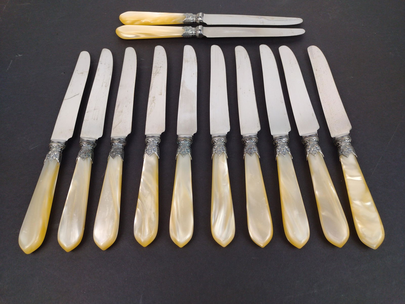12 Neiman Marcus Mother of Pearl Handled Knives (1 of 3)