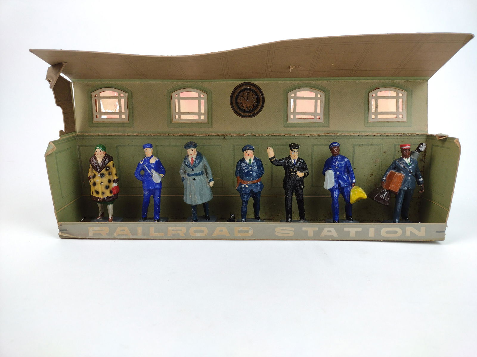 9 Pc Trico Railroad Station Set (1 of 13)