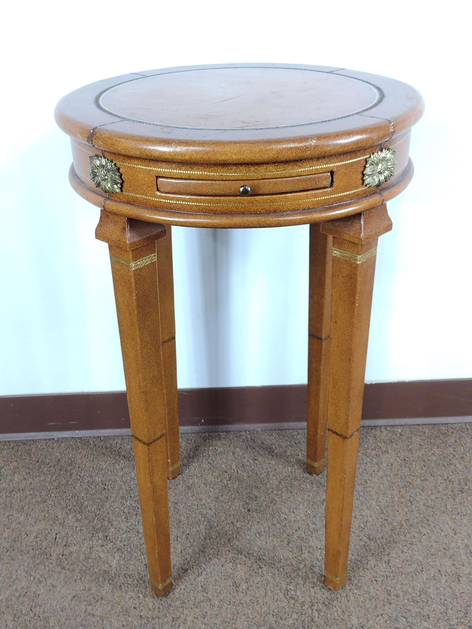 Attrib Maitland Smith Leather Wrapped Table (1 of 4)