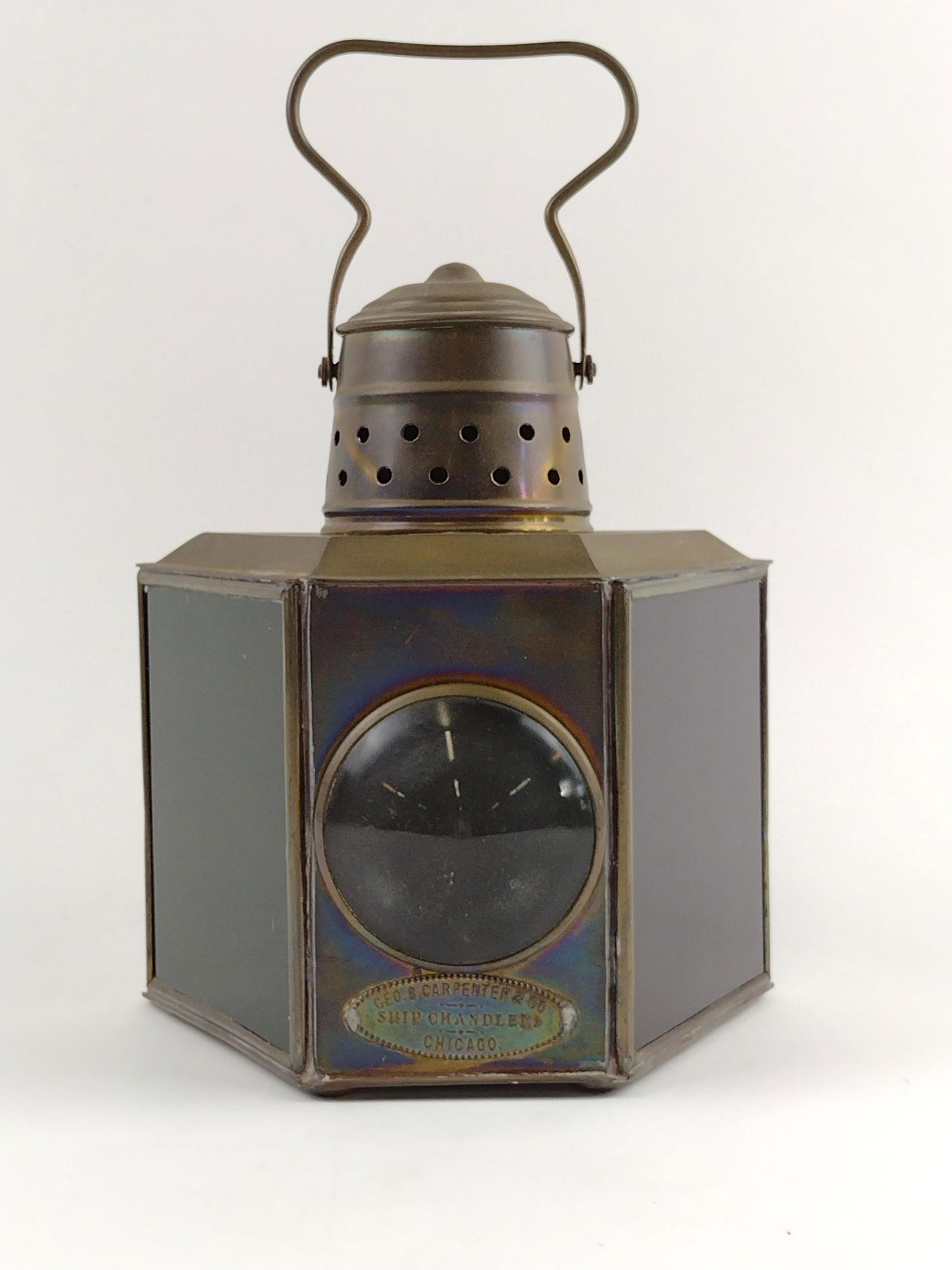 Geo. B. Carpenter Brass Ship Lamp (1 of 5)