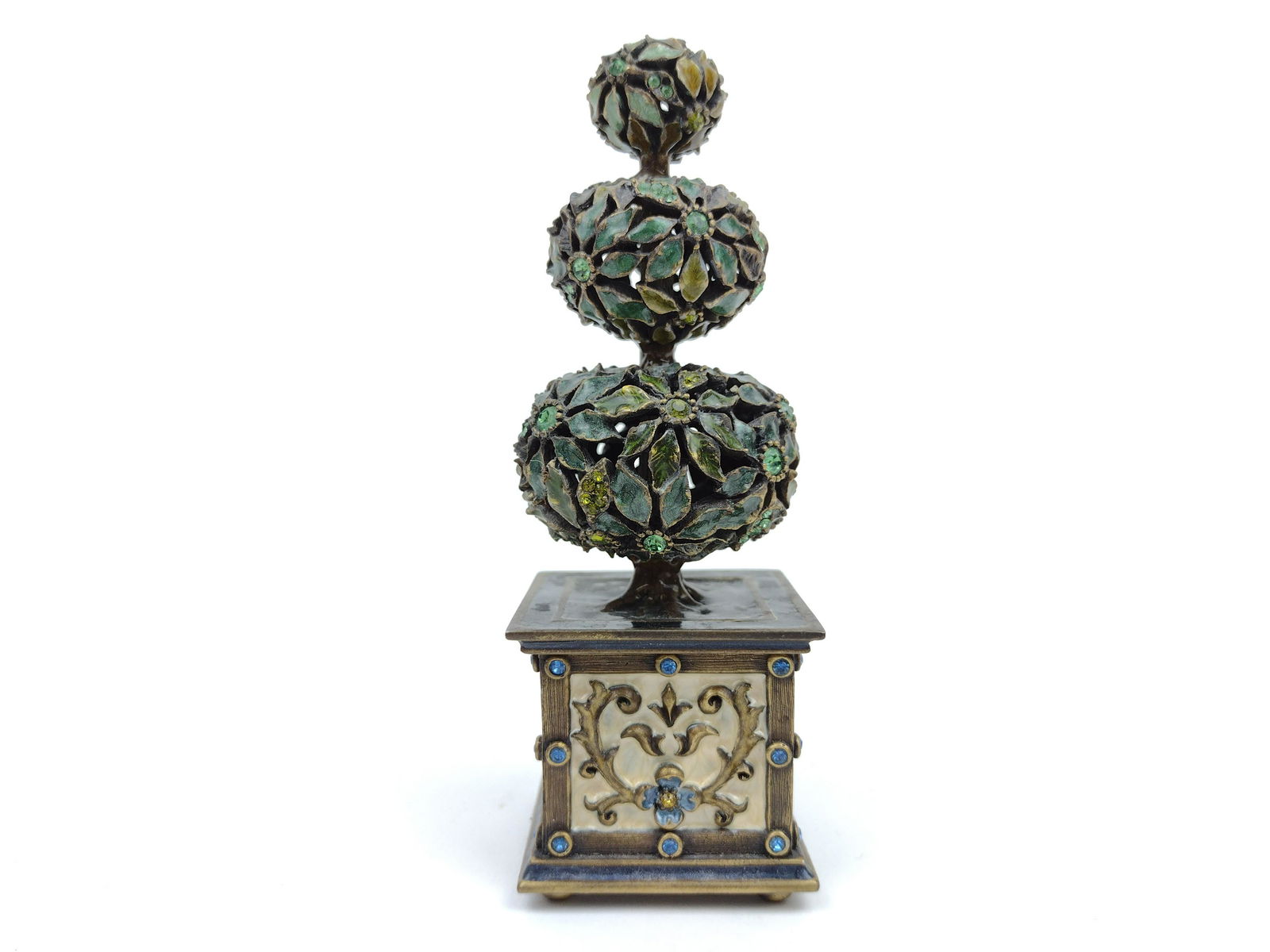 Jay Strongwater Lidded Box with Topiary (1 of 5)