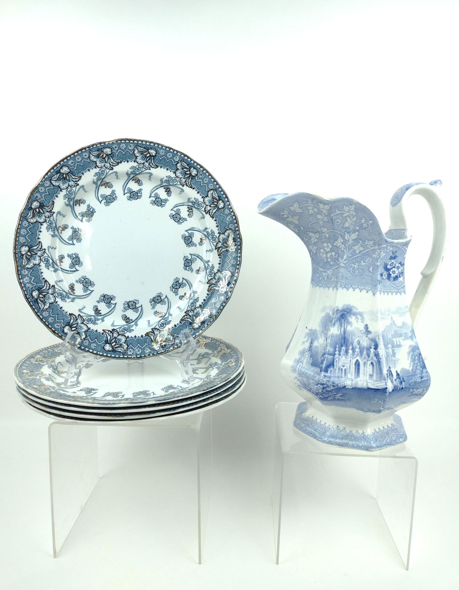 English Transferware Plates & Pitcher (1 of 8)