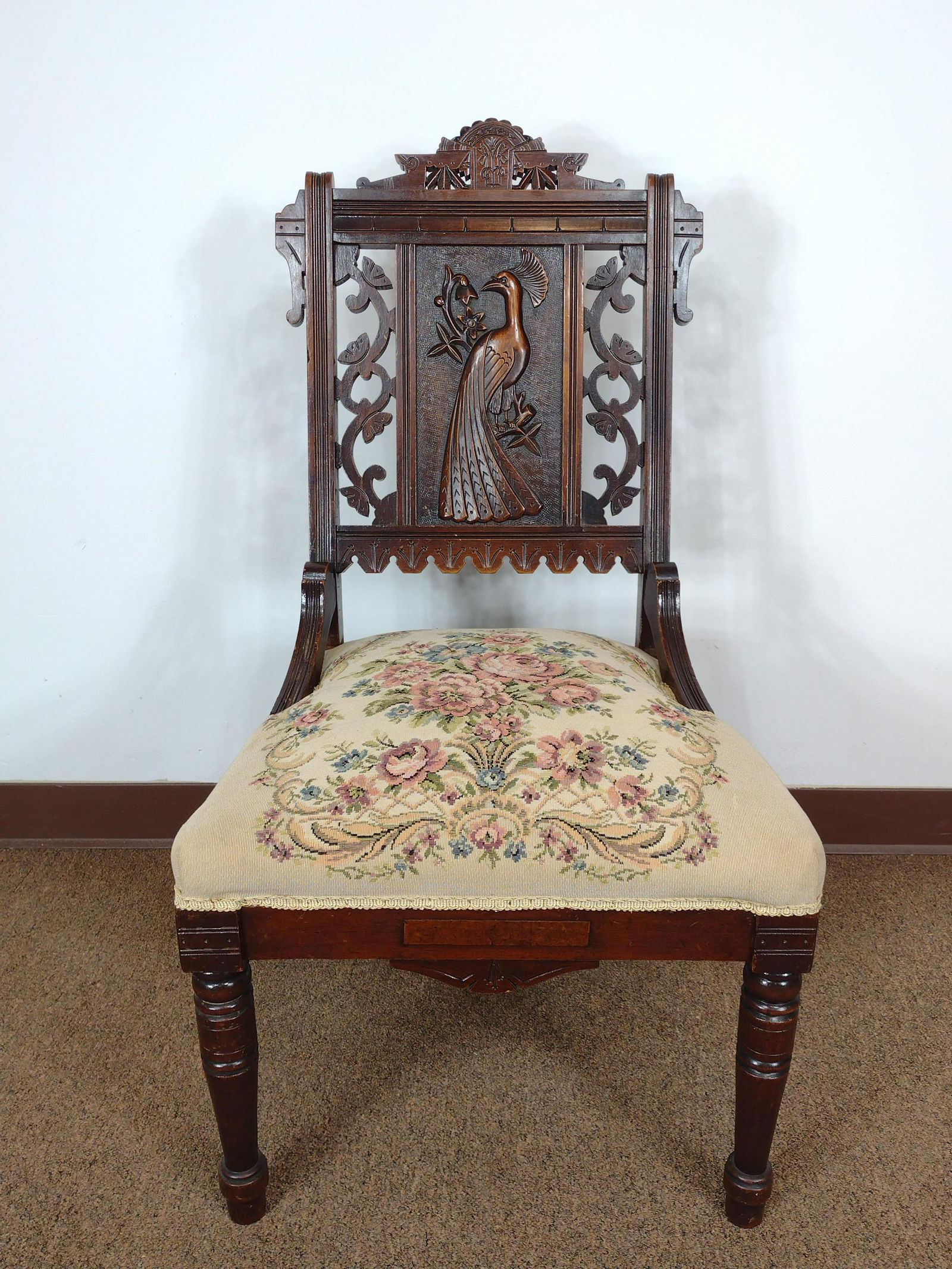 Peacock Carved Side Chair (1 of 5)