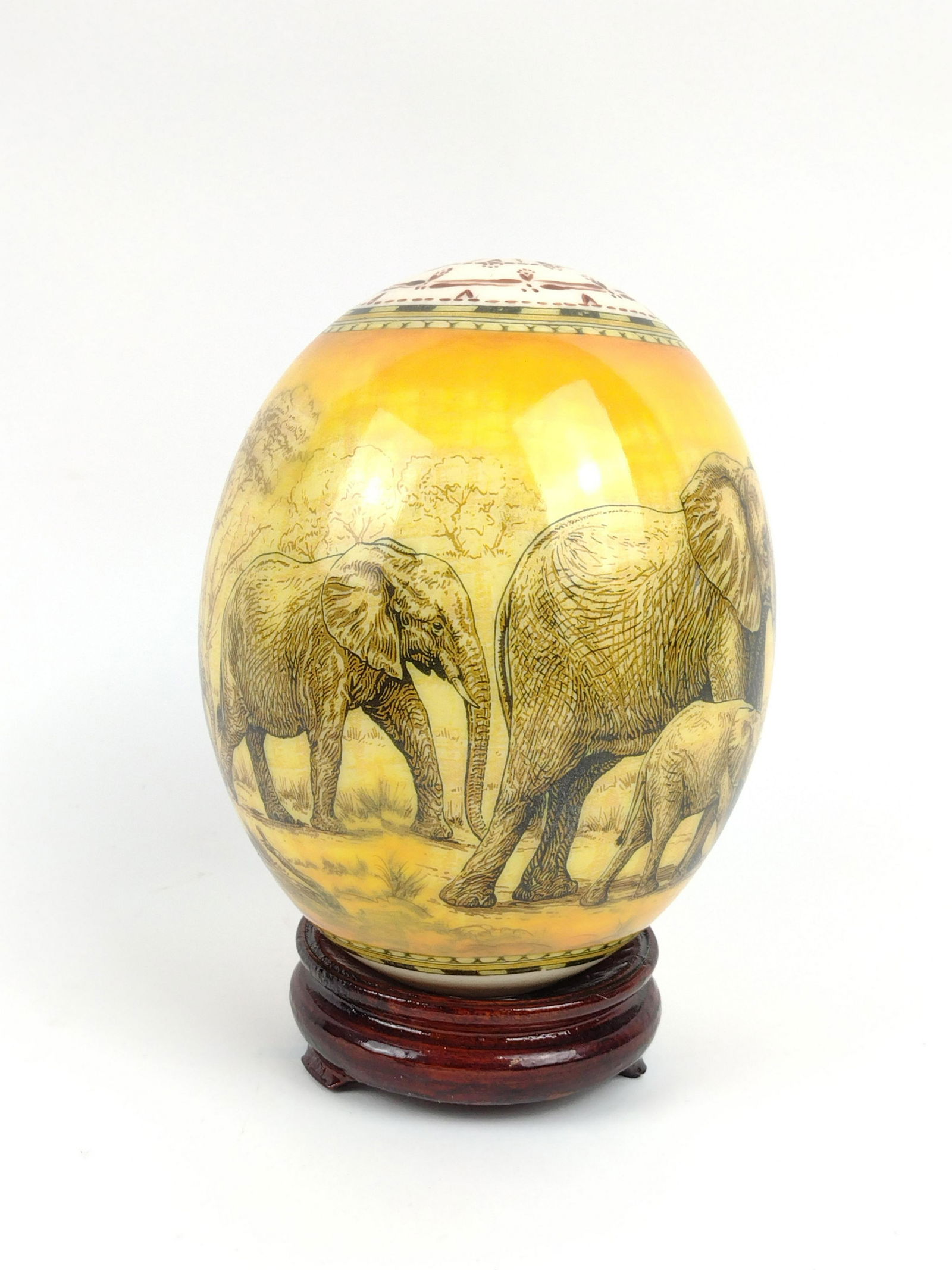 Haus Design Hand Decorated Ostrich Egg (1 of 3)