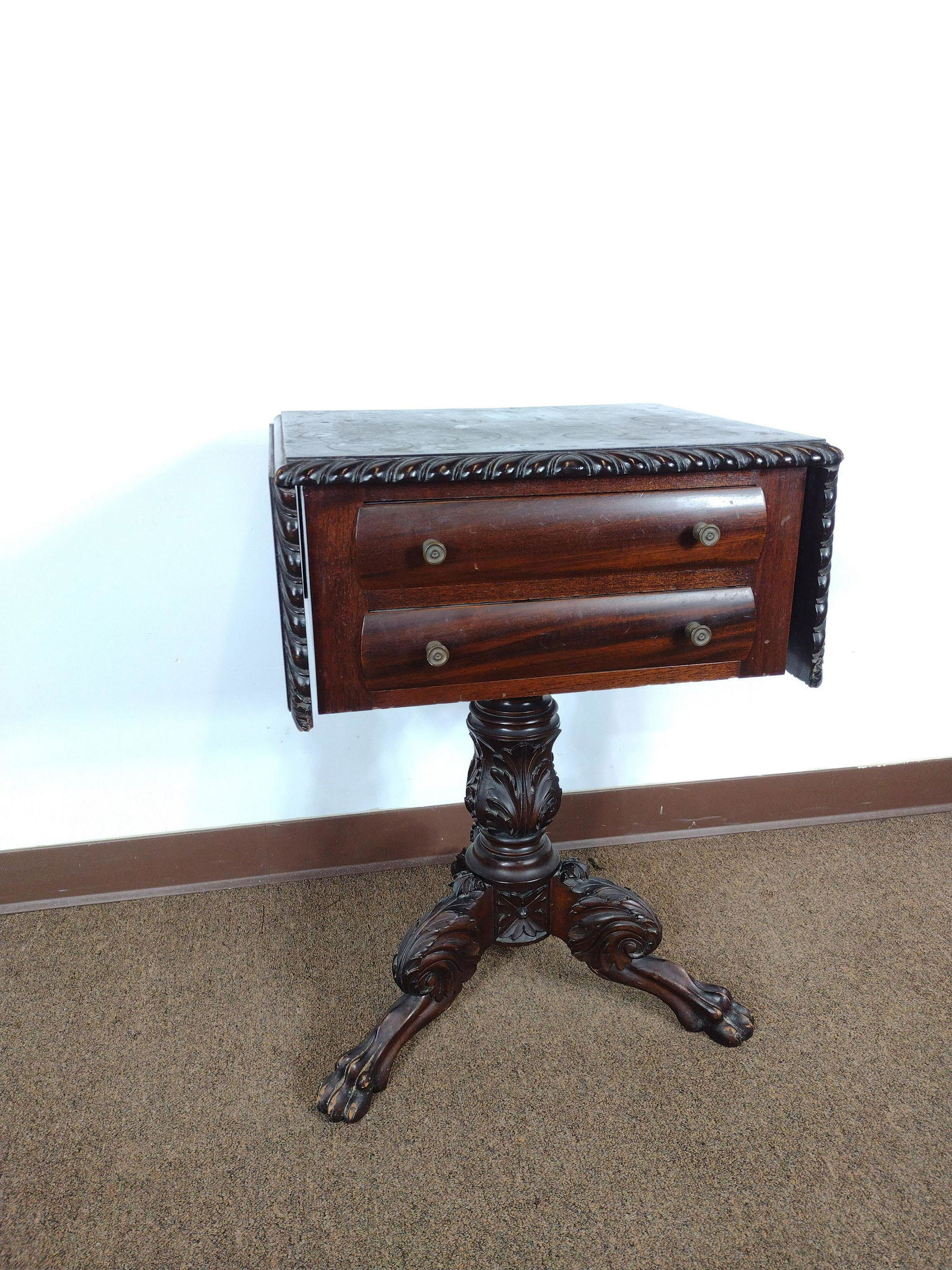 2 Draw Drop Side Work Table (1 of 5)