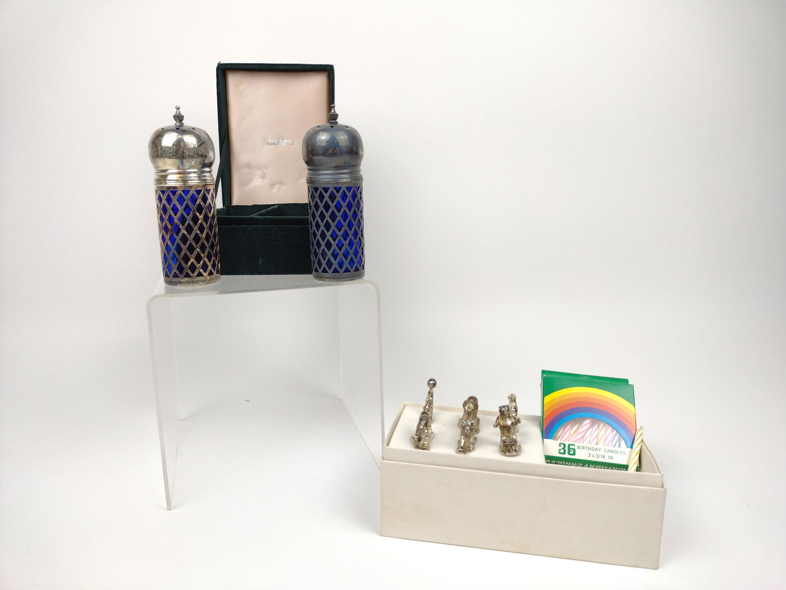 Salt and Peppers & Sterling Candle Holders (1 of 8)