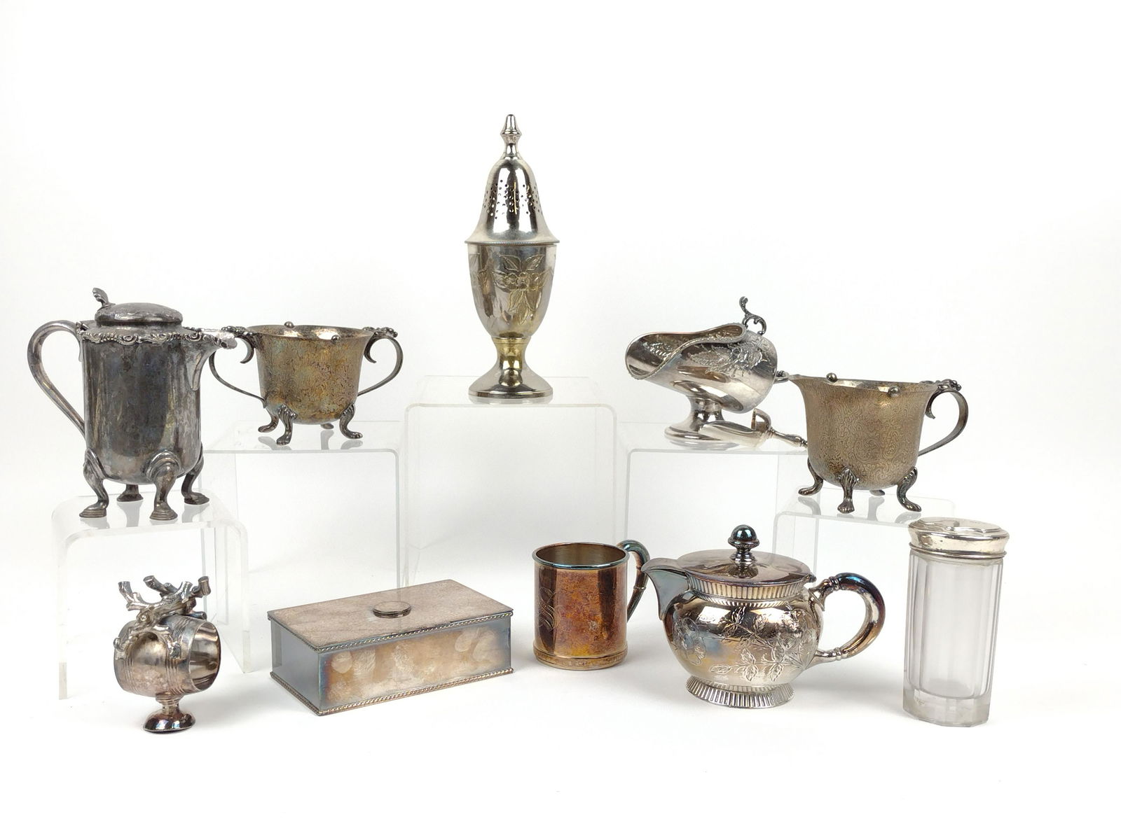 10 Pcs Silverplate Incl Mead & Robbins (1 of 20)