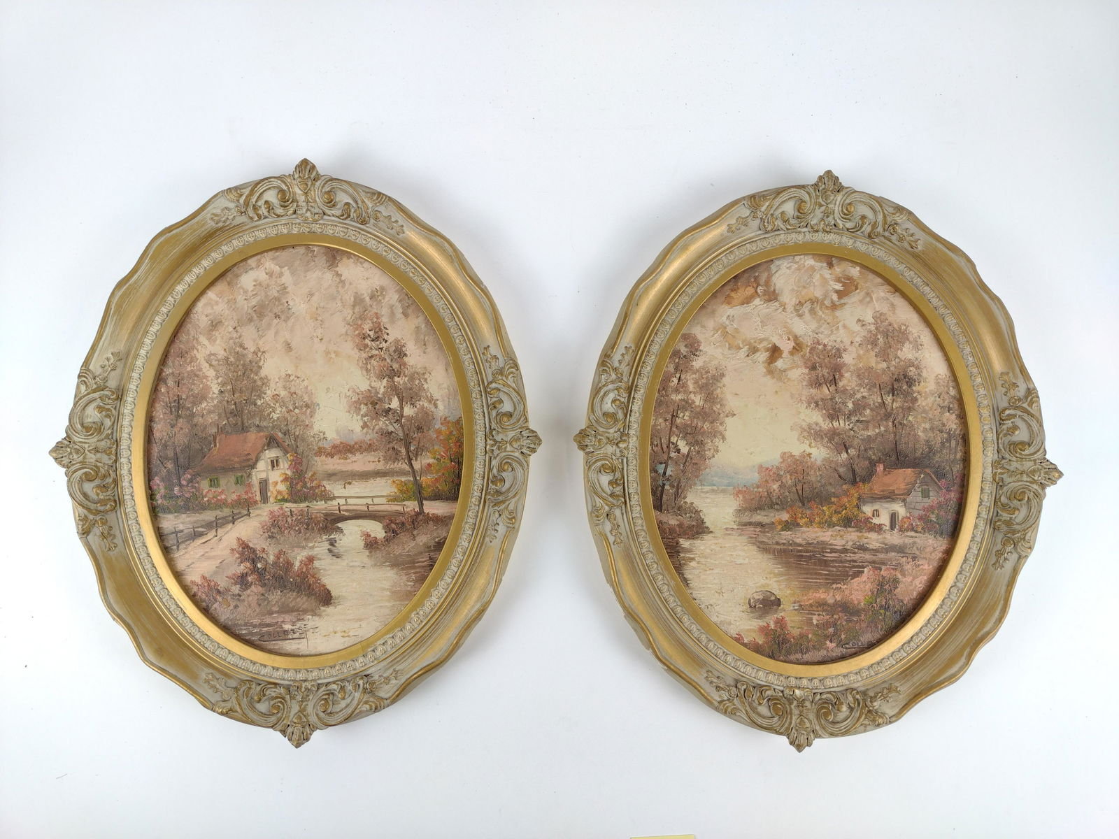 Pair of J. Collazzi Oil on Canvas Paintings (1 of 10)