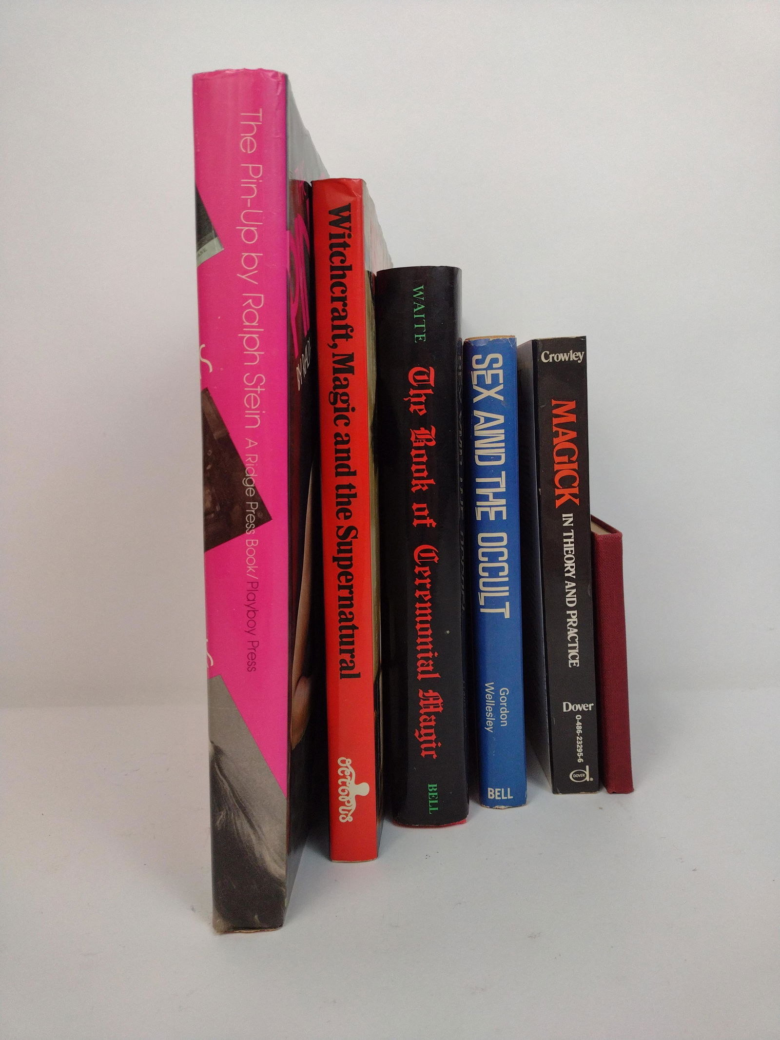 6 Books on Magic & the Occult: Includes The Good Fortune Birthday Book by Samuel Ward, The Book of Ceremonial Magic by Arthur Edward Waite, Sex and the Occult by Gordon Wellesley, The Pin-Up by Ralph Stein 1974, Witchcraft, Magic a