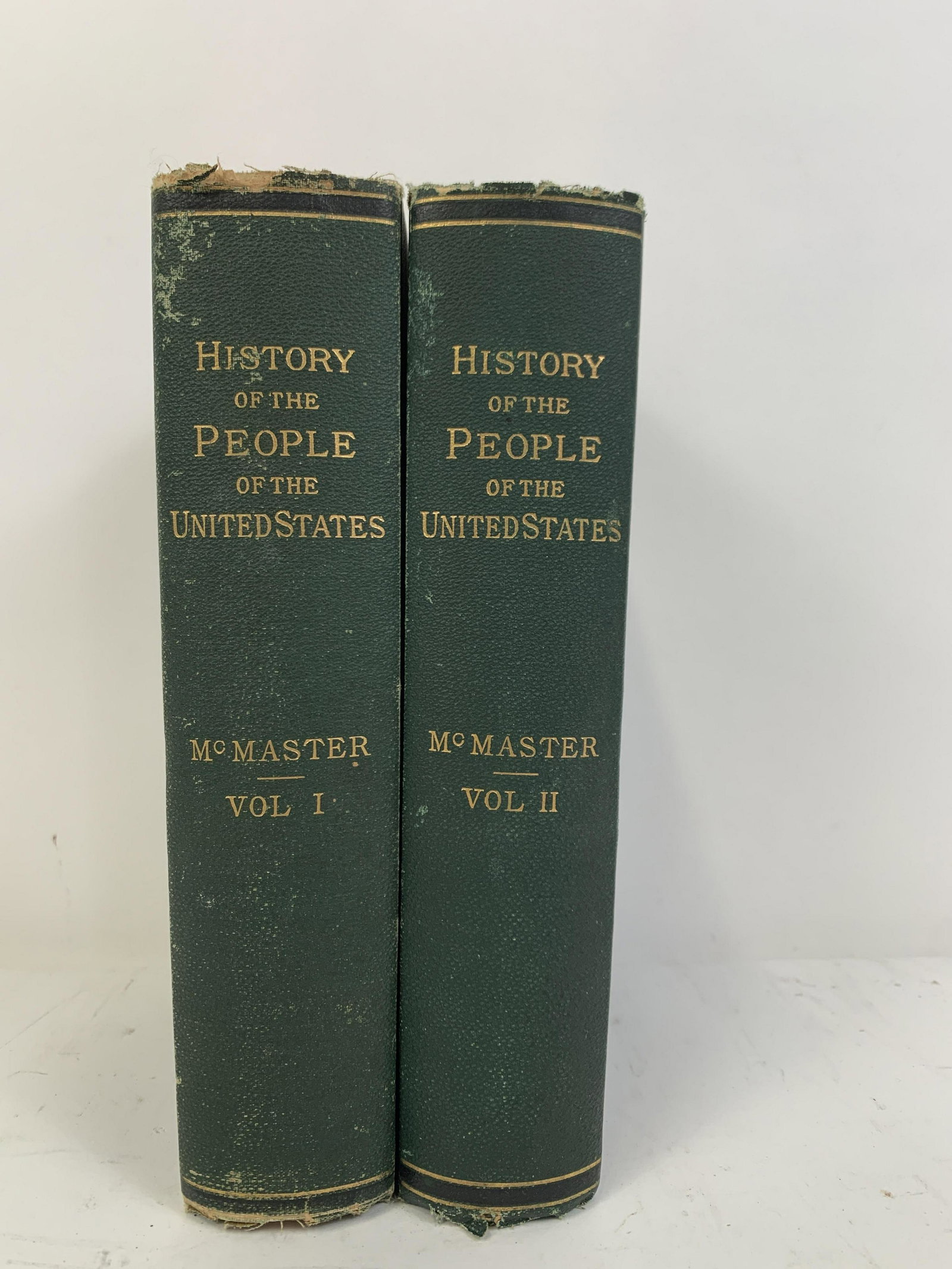 History of the People of the United States: Includes volumes 1 & 2 of 5 volumes. By John Bach McMaster. Published by D. Appleton and Company 1883. From the Estate of Stephen Pancoe, York Haven, PA. IMPORTANT: Before bidding, please read the ter
