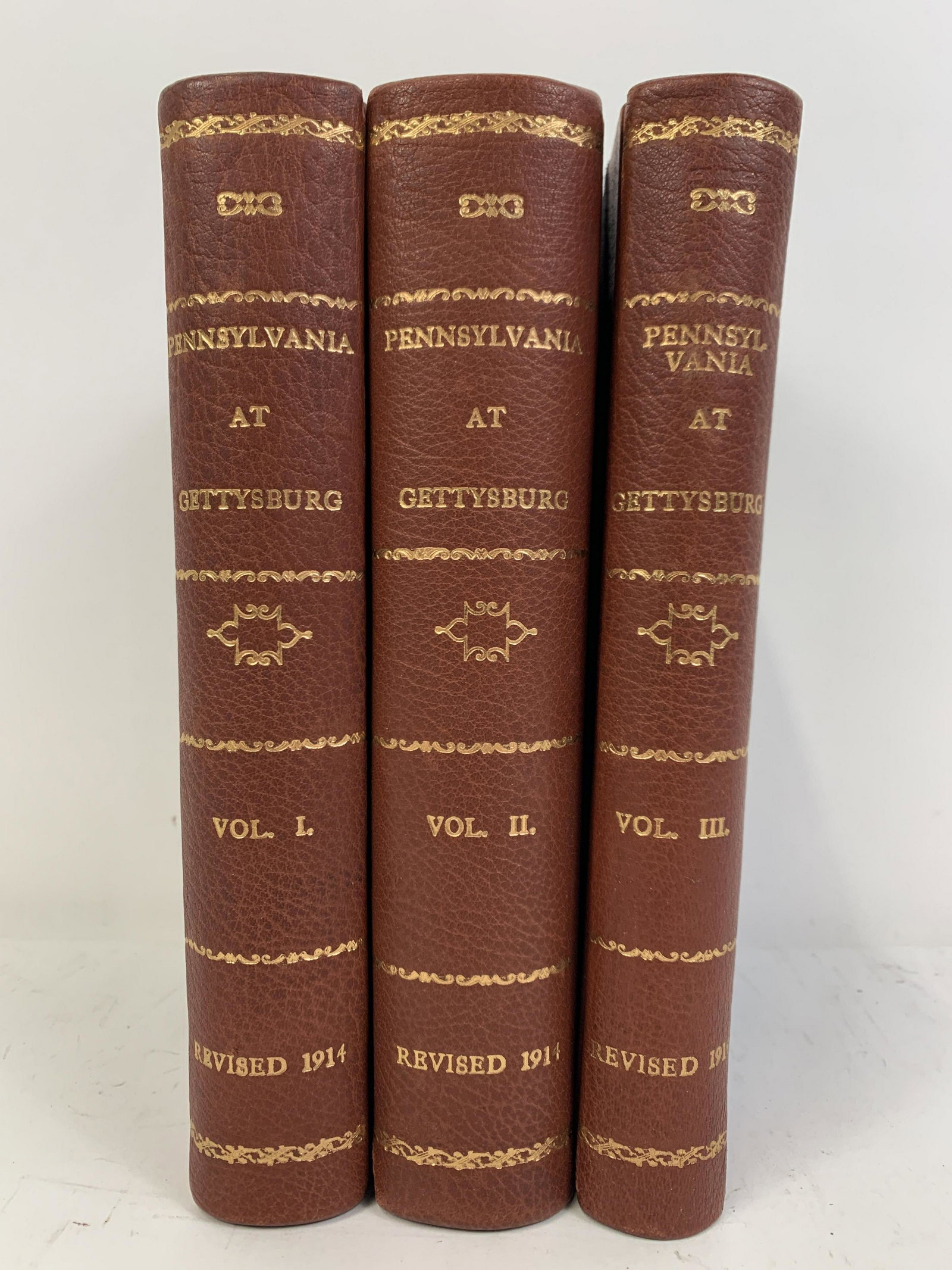 3 Volumes Pennsylvania at Gettysburg: Revised 1914. Printed by WM. Stanley Ray, State Printer. From the Estate of Stephen Pancoe, York Haven, PA. IMPORTANT: Before bidding, please read the terms and conditions. When you registered for the