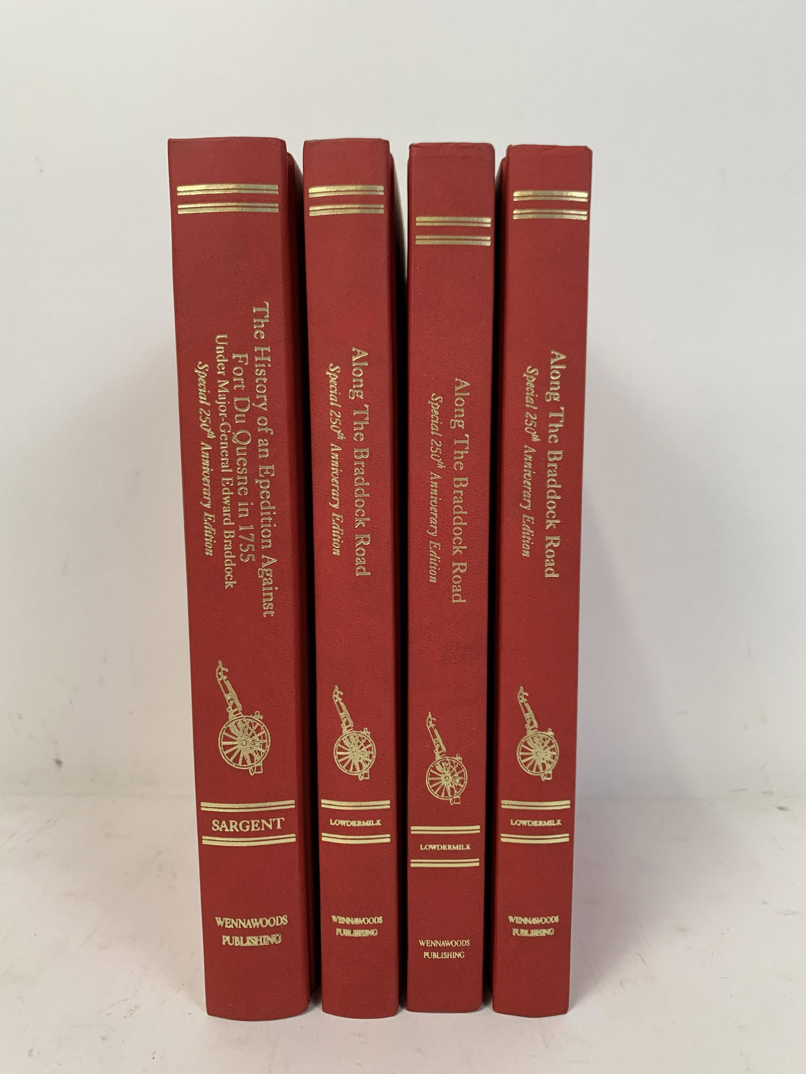 4 Wennawoods Publishing Books: Includes three Along the Braddock Road From Cai-uc-tu-cuc in 1728 to Braddock's Expedition In 1775 and The History of an Expedition Against Fort Du Quesne in 1755 Under Major-General Edward Braddock. 