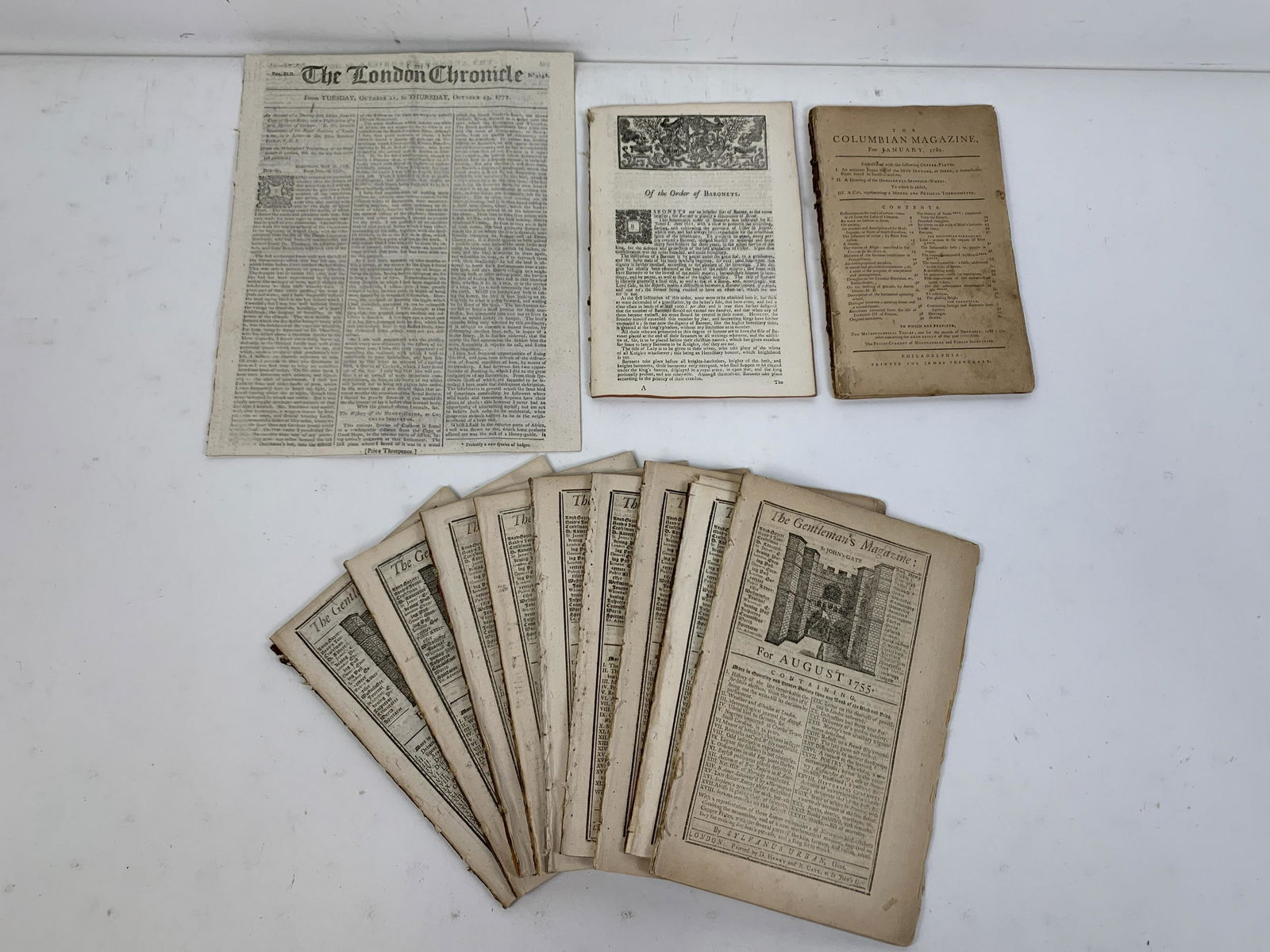 12 18th Century Magazines and Newspapers (1 of 13)