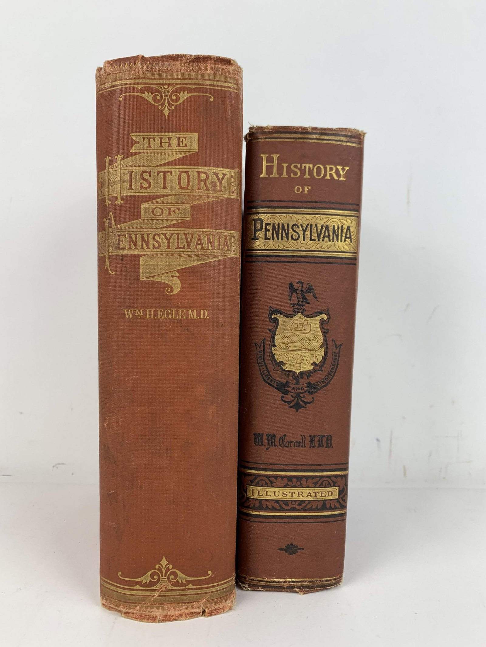 2 Volumes ofThe History of Pennsylvania: Illustrated copy by William Mason Cornell1876. 1883 copy by William H. Egle. From the Estate of Stephen Pancoe, York Haven, PA. IMPORTANT: Before bidding, please read the terms and conditions. When yo