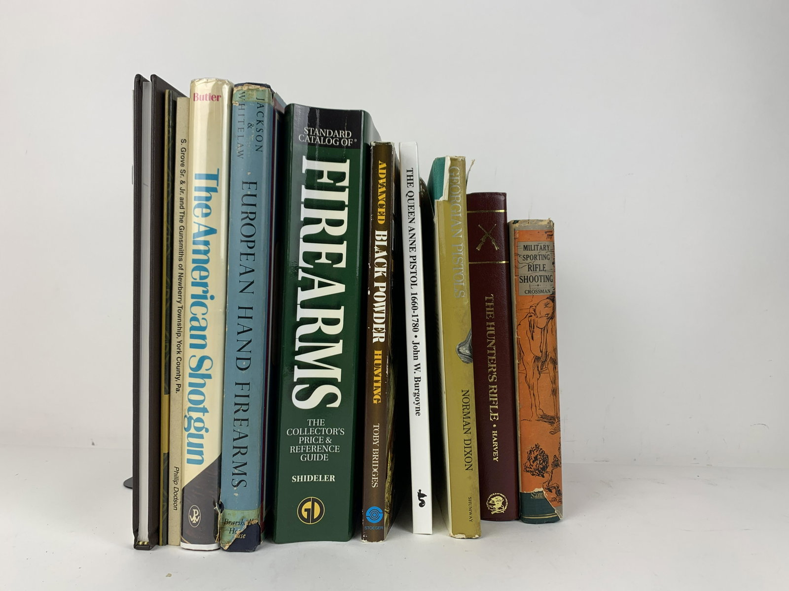 12 Books on Firearms: Includes Military Sporting Rifle Shooting, The Hunter's Rifle, Georgian Pistols, The American Shotgun, The Queen Anne Pistol 1660-1780 S. Grove St. & Jr. and the Gunsmiths of Newberry Township, York C