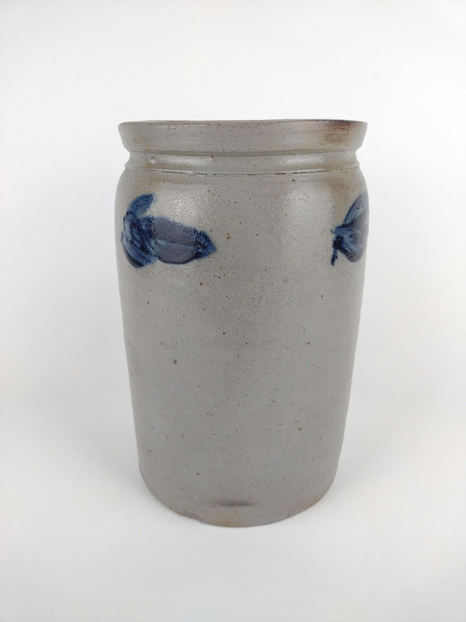 Cobalt Decorated Stoneware Crock (1 of 5)