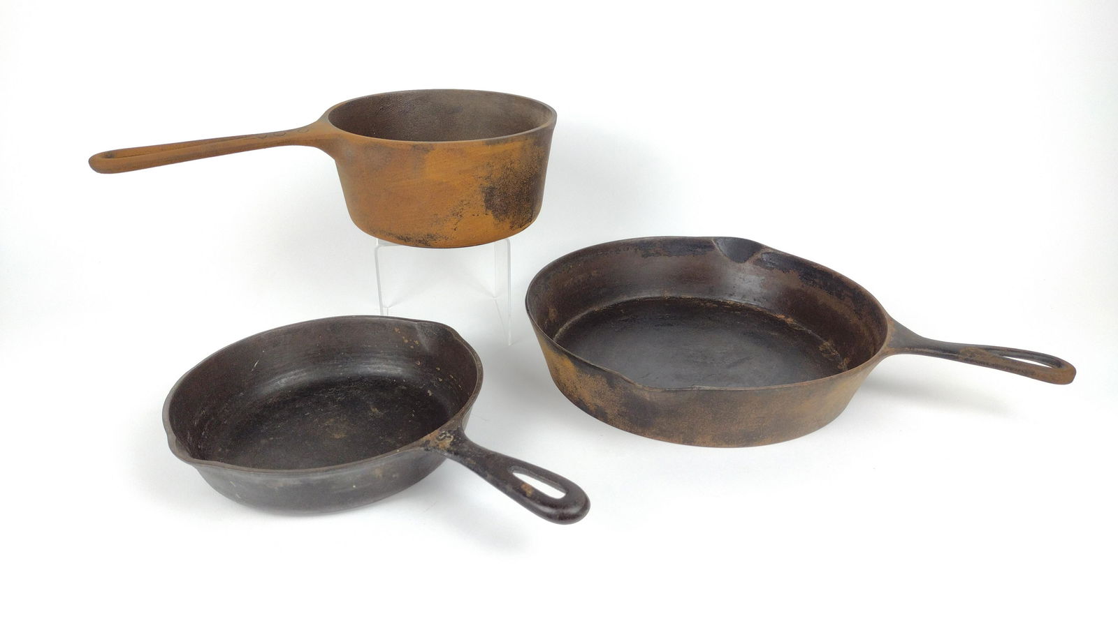 3 Cast Iron Pans incl. Wapak (1 of 3)