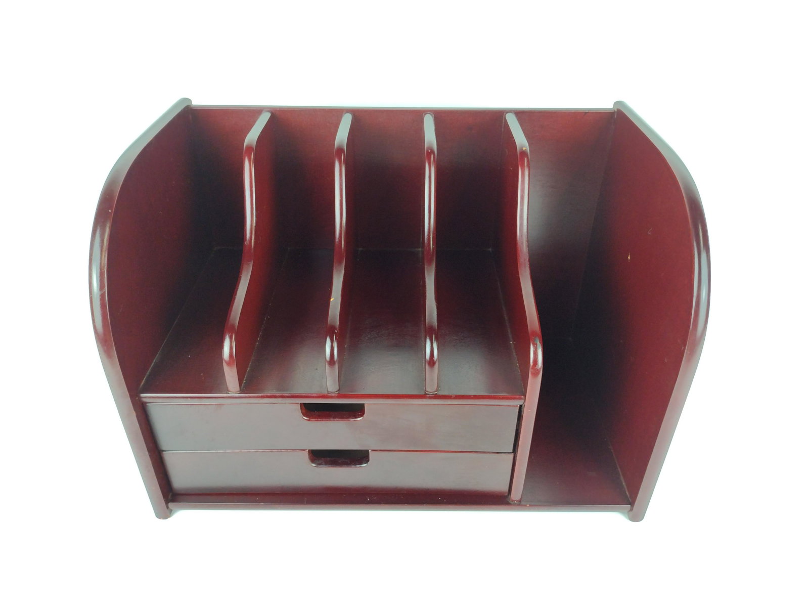 Magazine Rack: 17" wide X 10" deep X 11-1/2" high. IMPORTANT: Before bidding, please read the terms and conditions. When you registered for the auction you agreed to these terms and will be required to comply with t