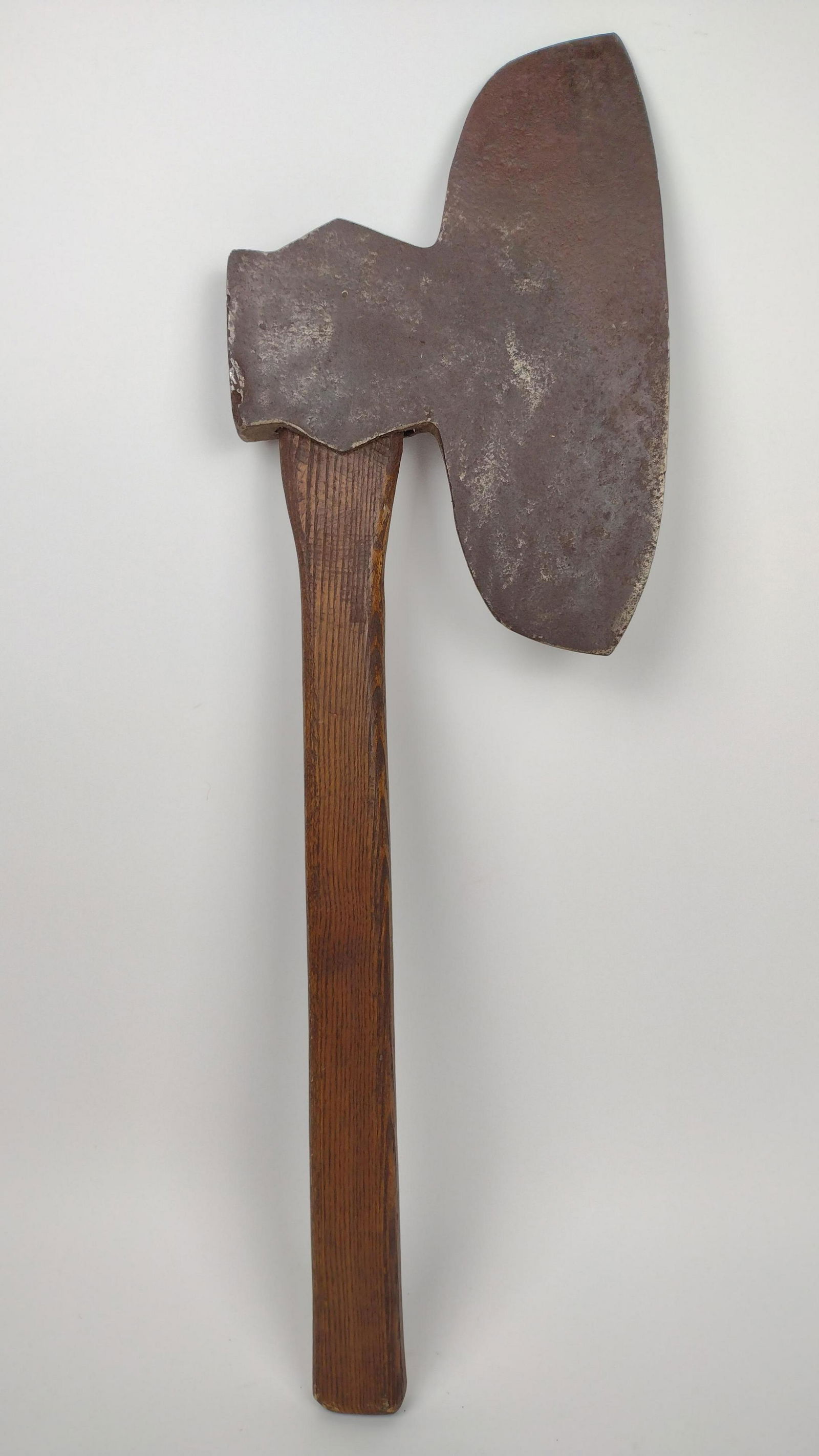 Signed Broad Axe: Marking worn and indecipherable. 27-1/2" total length. Blade: 12" long. From the Estate of Stephen Pancoe, York Haven, PA. IMPORTANT: Before bidding, please read the terms and conditions. When you reg