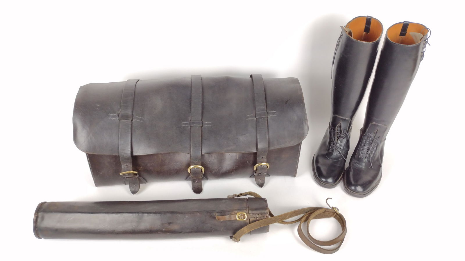 Leather Officer's Boots, Map Case and Portmanteaus (1 of 6)