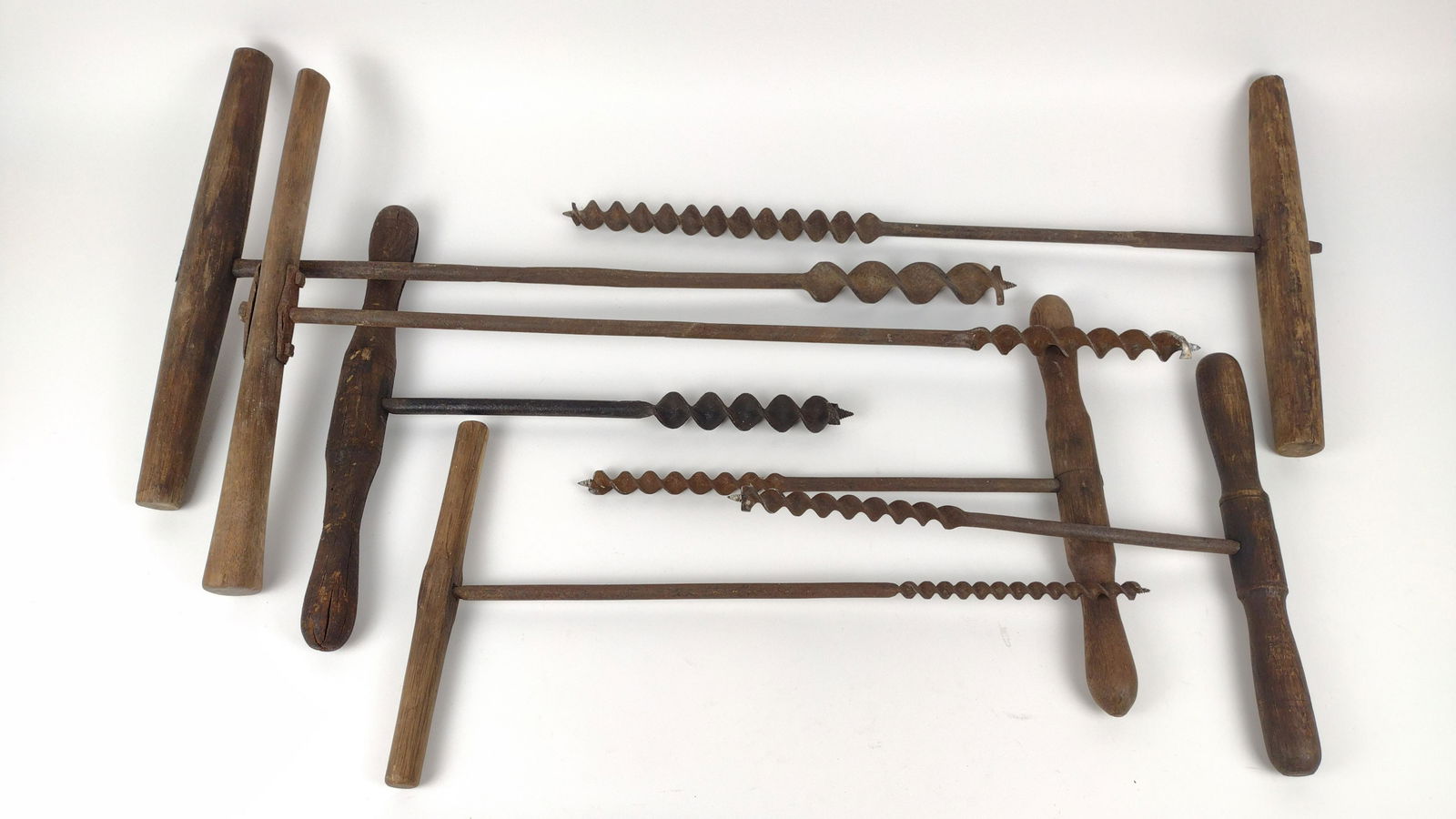 7 Antique T Augers (1 of 3)