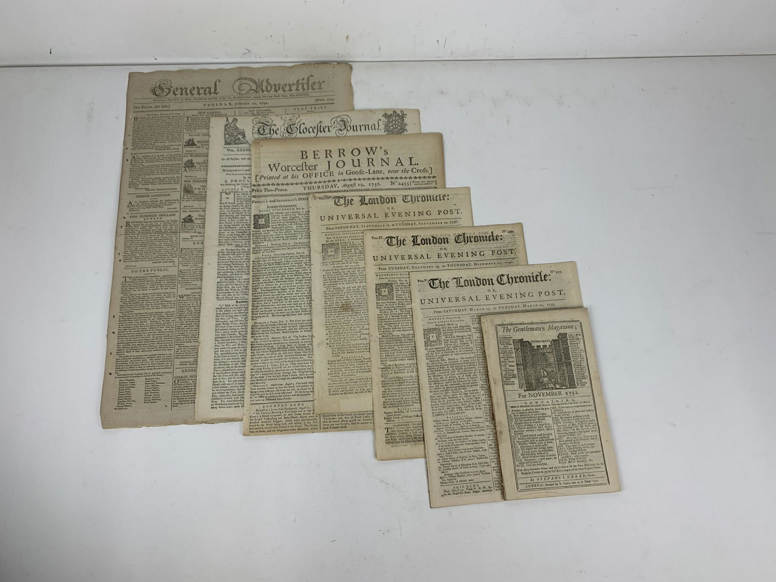 7 18th Century Newspapers & Magazines (1 of 8)