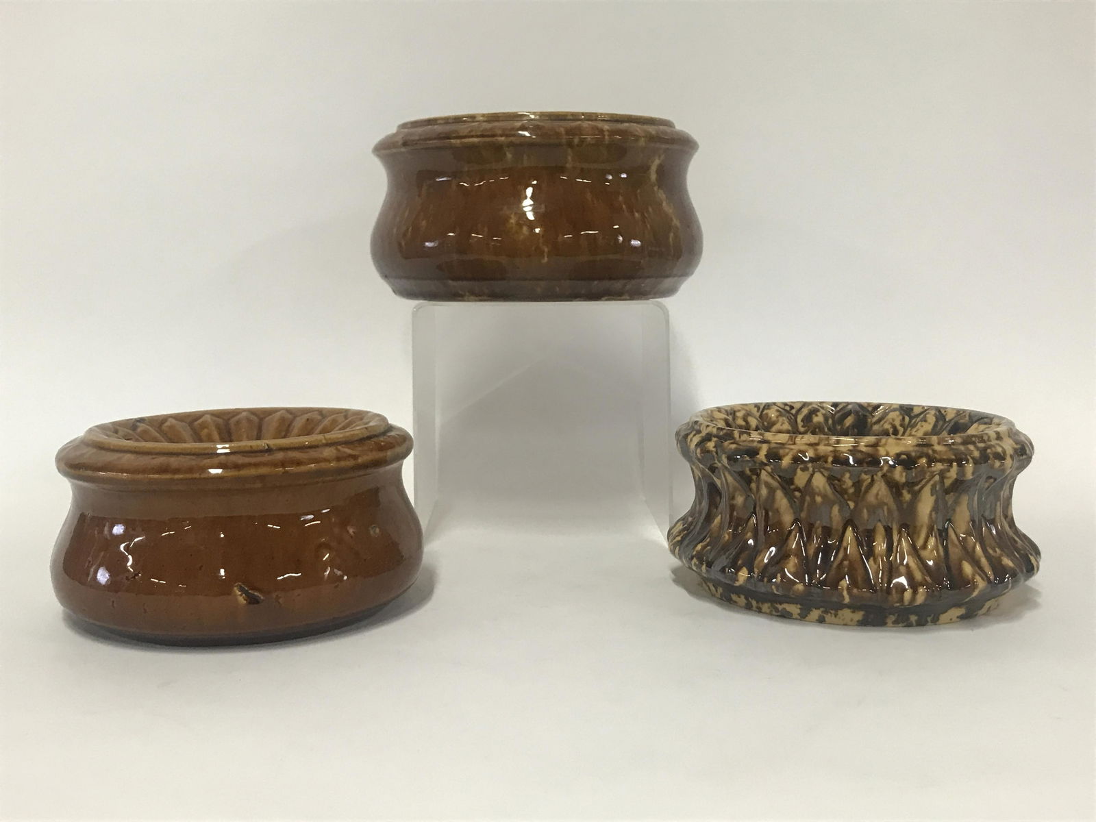 3 Ceramic Spittoons incl Redware (1 of 7)