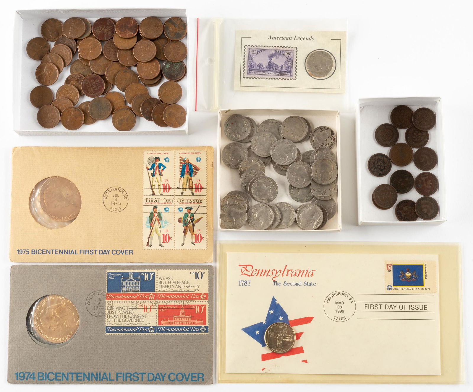 109 U.S. Type Coins Incl 13 Indian Cents (1 of 6)