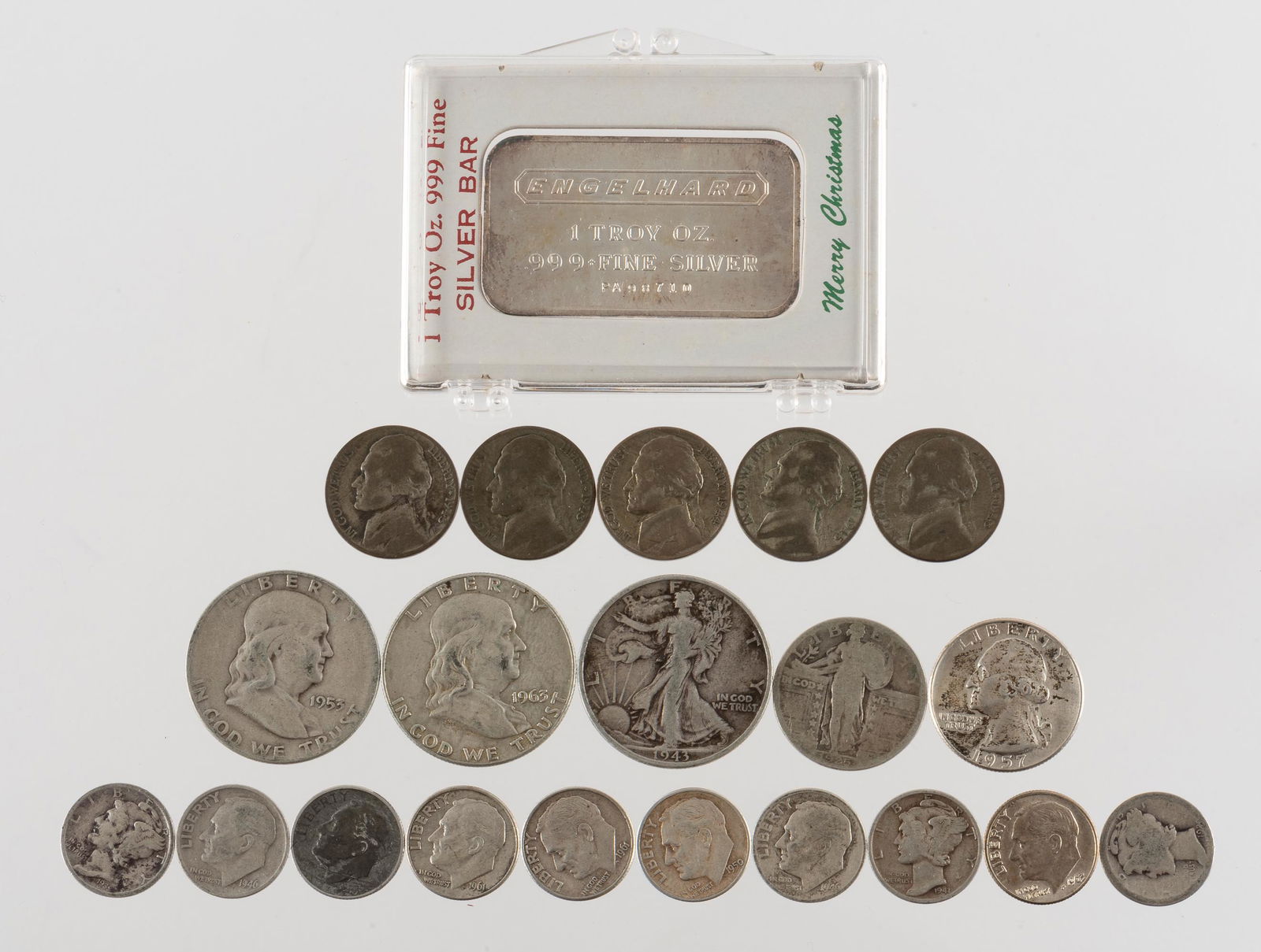 21 U.S. Silver Coins Incl 10 Dimes (1 of 2)