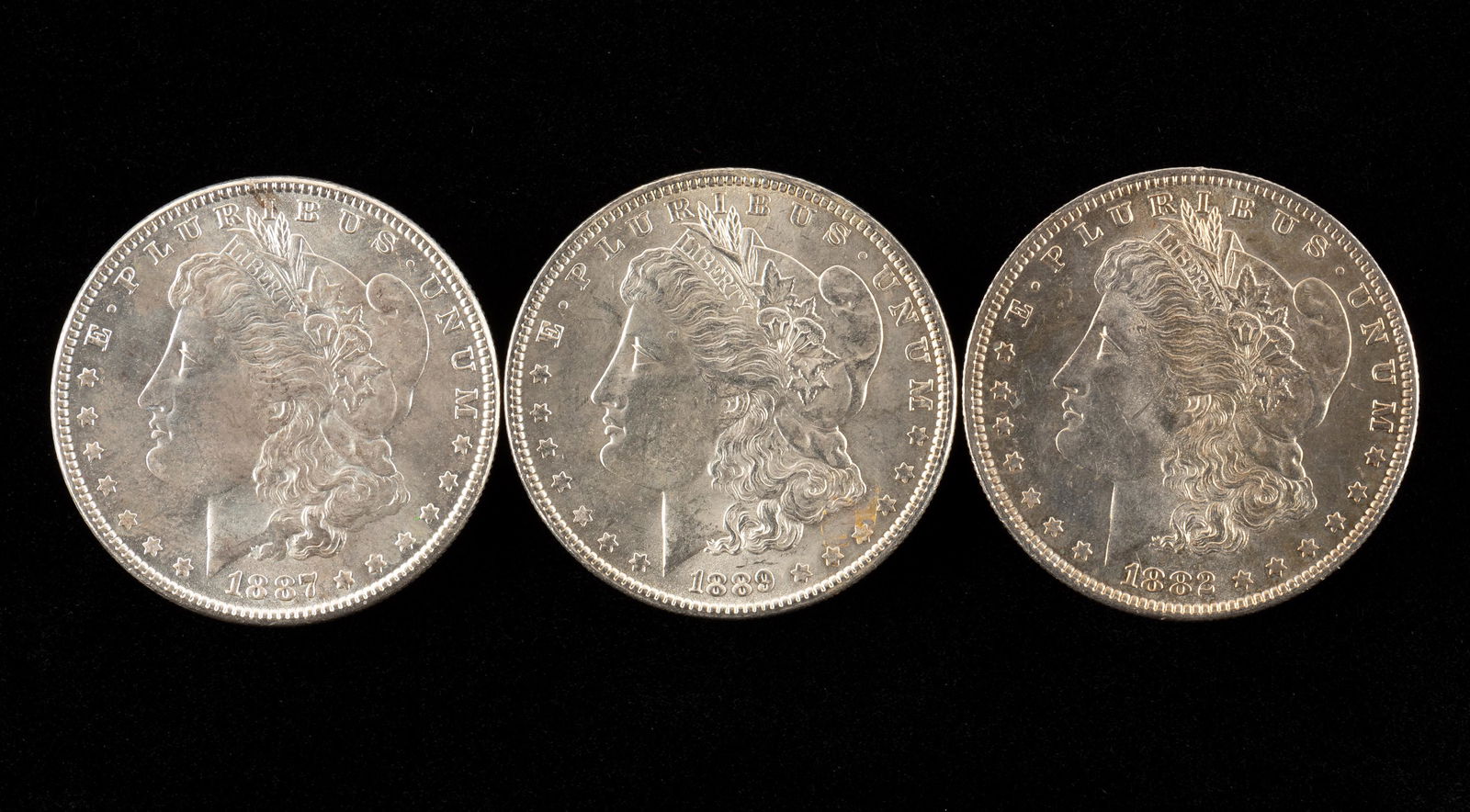 3 Morgan Silver Dollars Incl 1882-O (1 of 2)