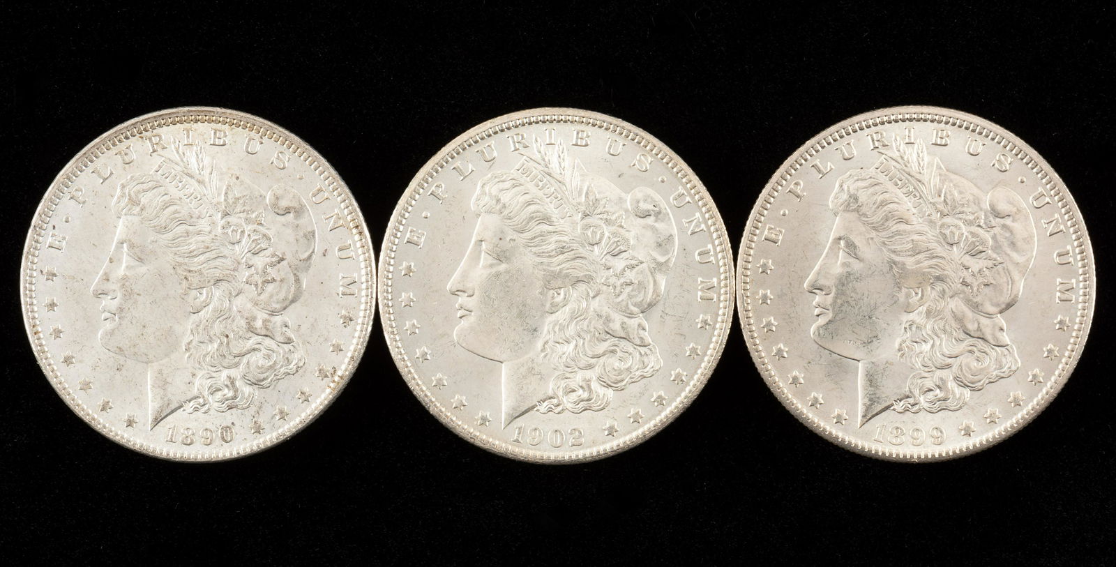 3 Morgan Silver Dollars Incl 1890 (1 of 2)