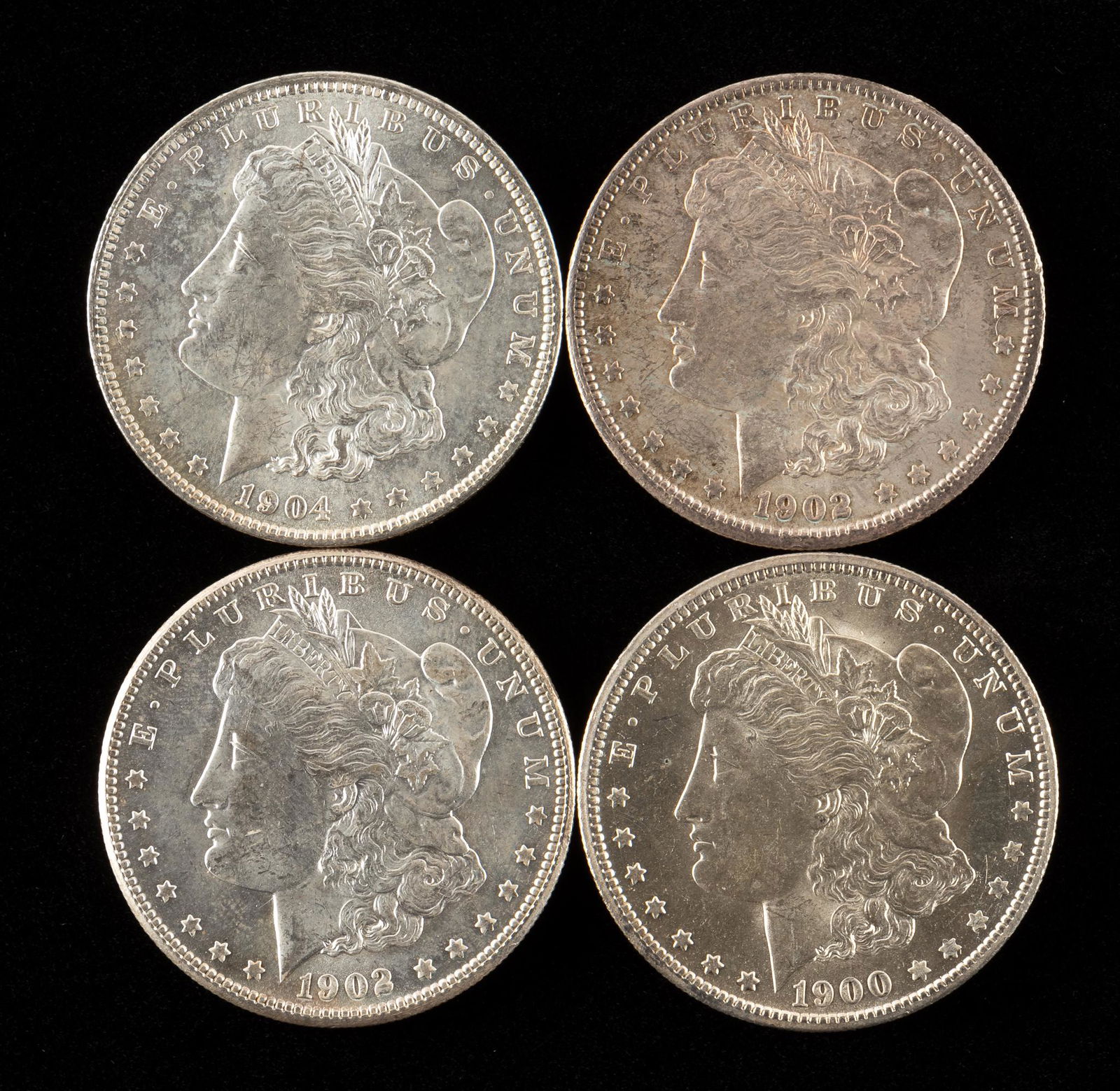 4 Morgan Silver Dollars Incl 1990-O (1 of 2)