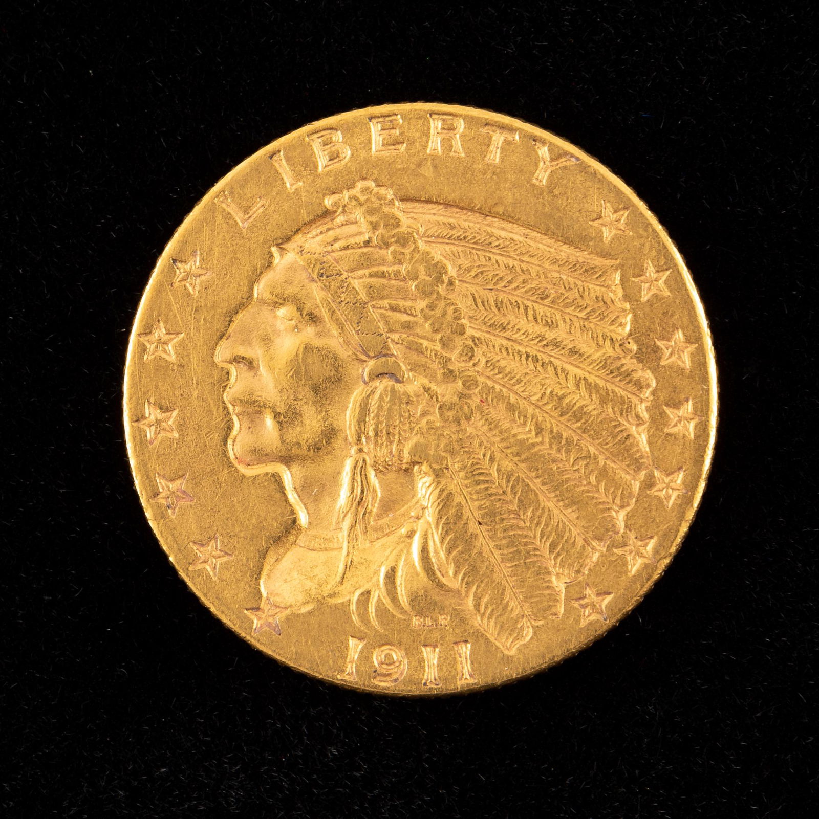 1911 $2.50 Indian Head Gold Quarter Eagle (1 of 2)