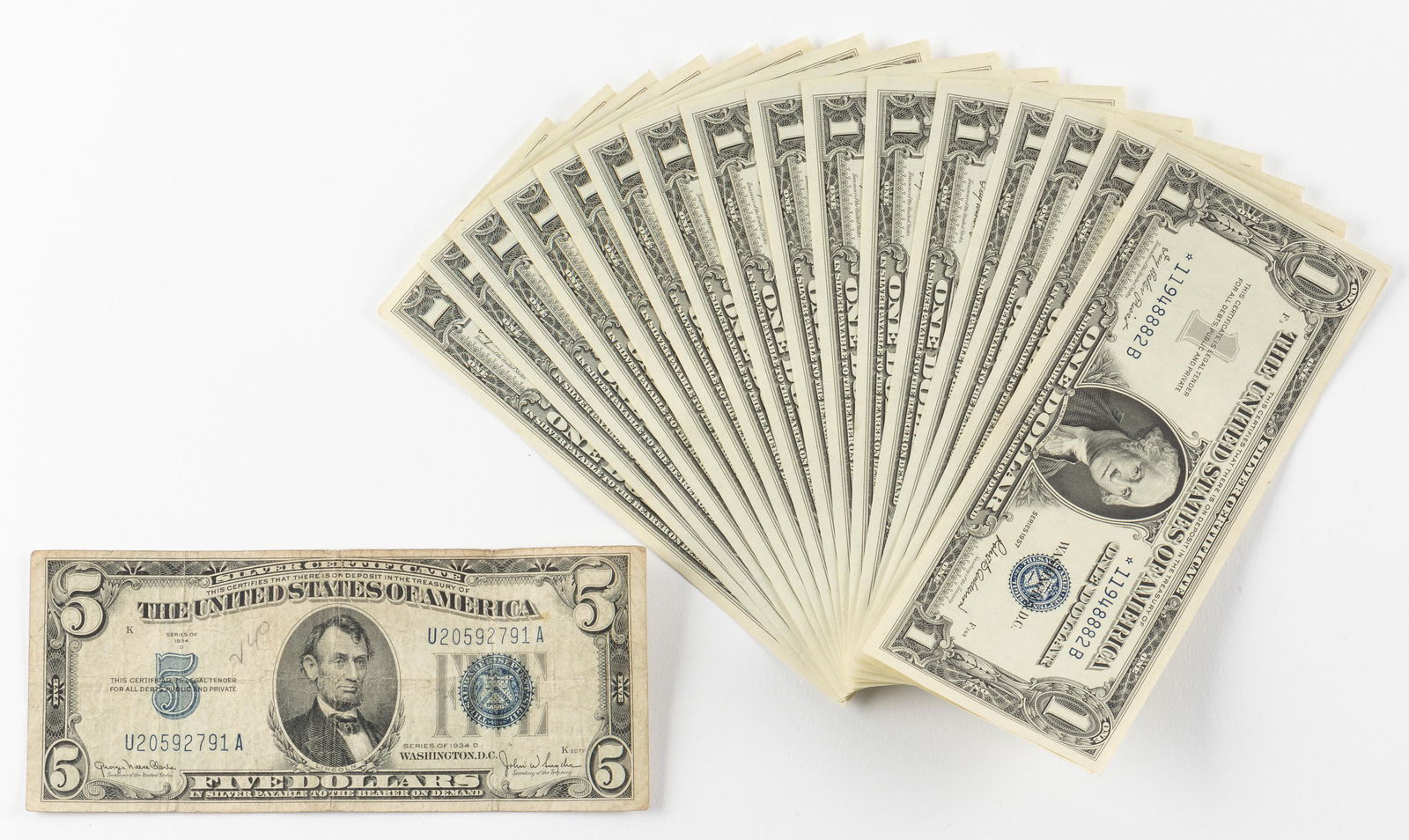 18 Silver Certificates (1 of 4)