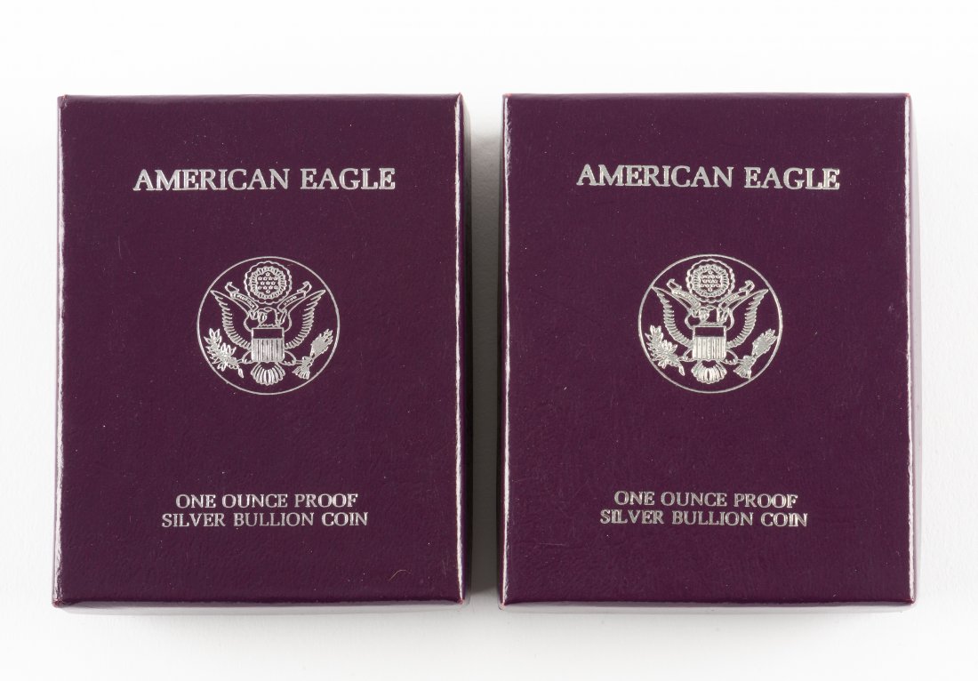 2 1988 U.S. Proof American Silver Eagles (1 of 2)