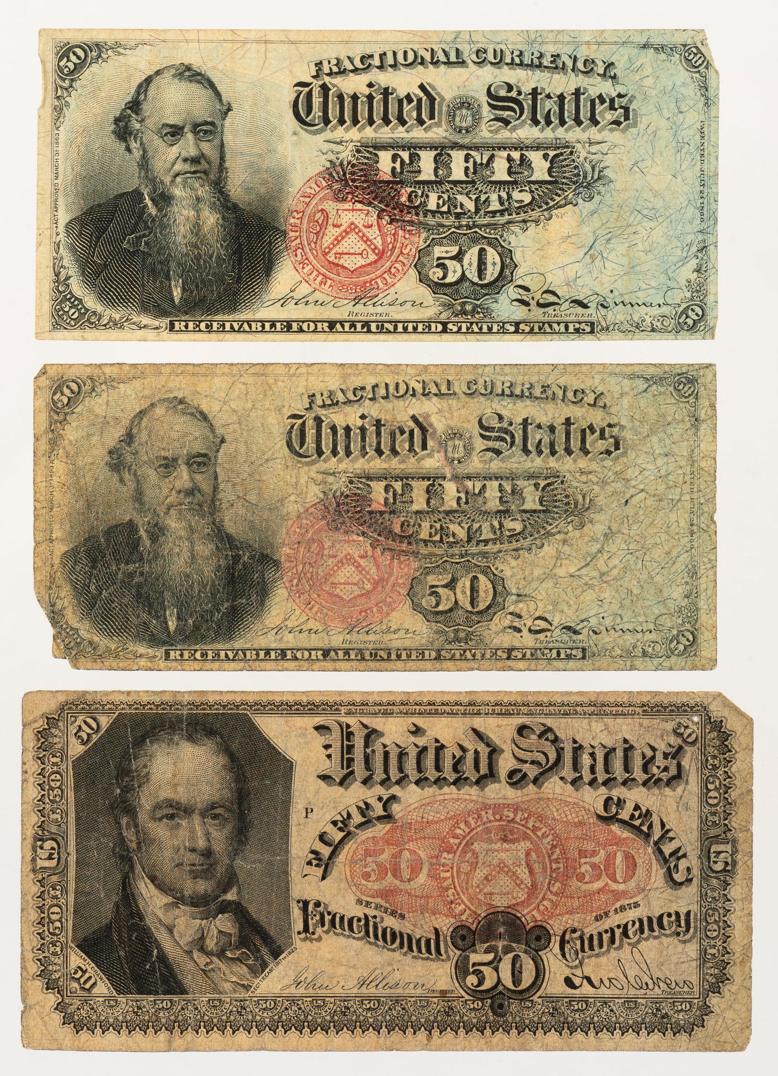 3 50 Cent Fractional Notes (1 of 2)