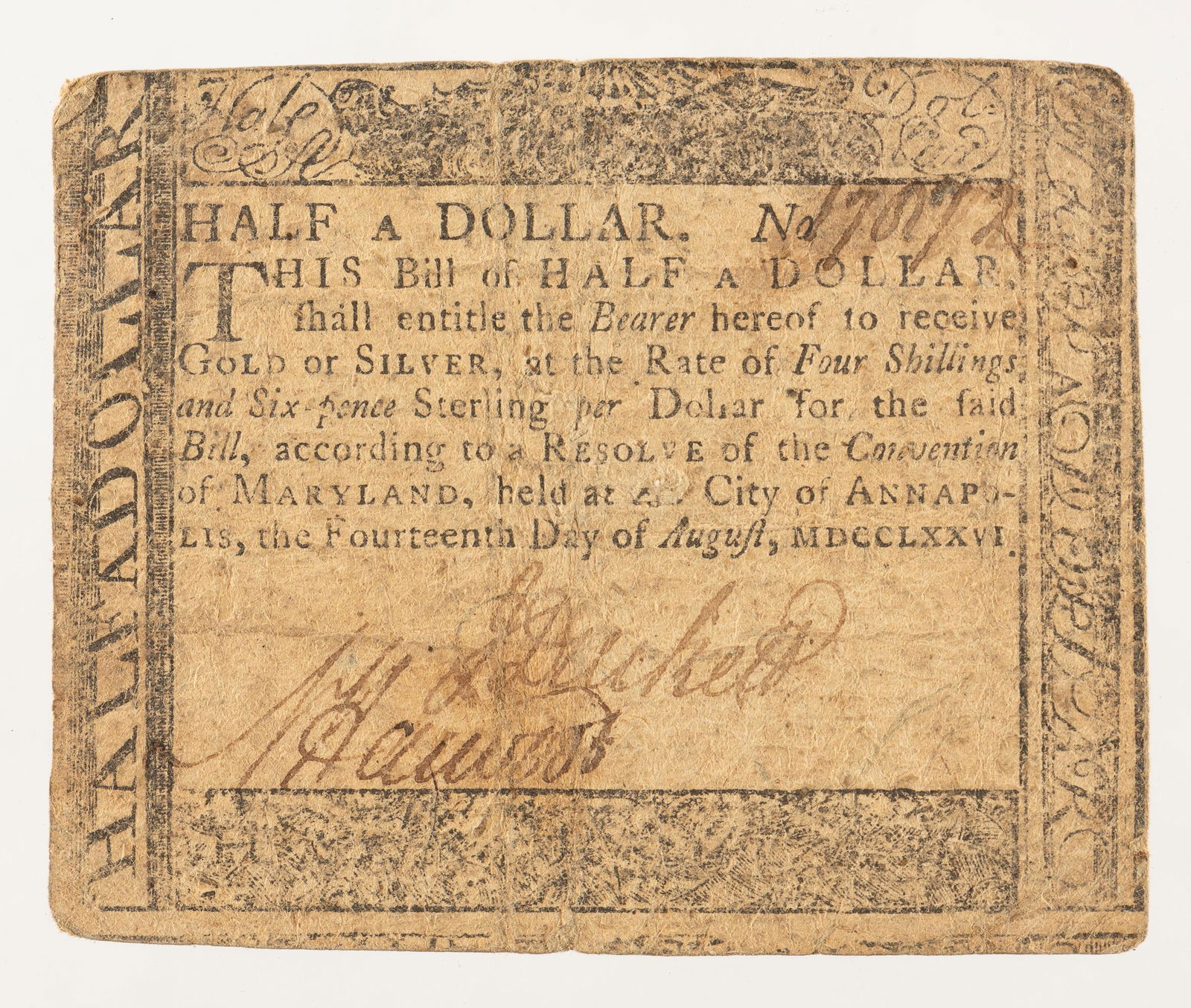 Annapolis Half Dollar Colonial Currency (1 of 2)