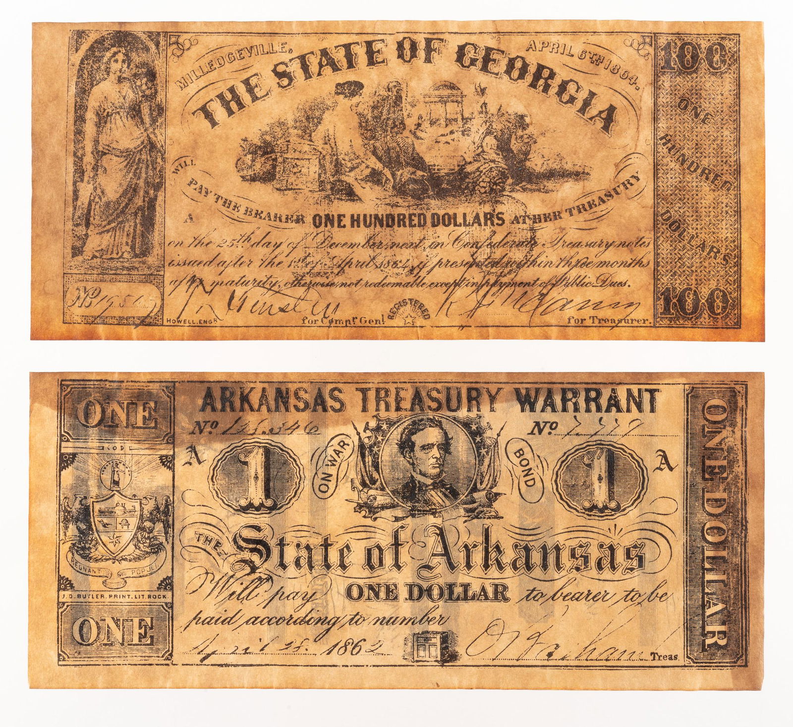2 1800s Obsolete Currency Notes (1 of 5)