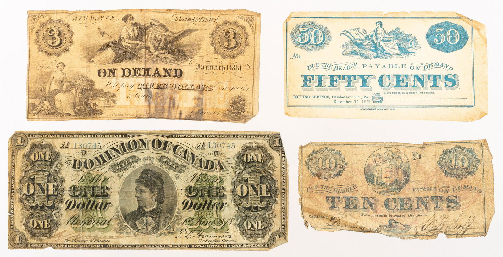 4 Pcs Obsolete Currency (1 of 9)