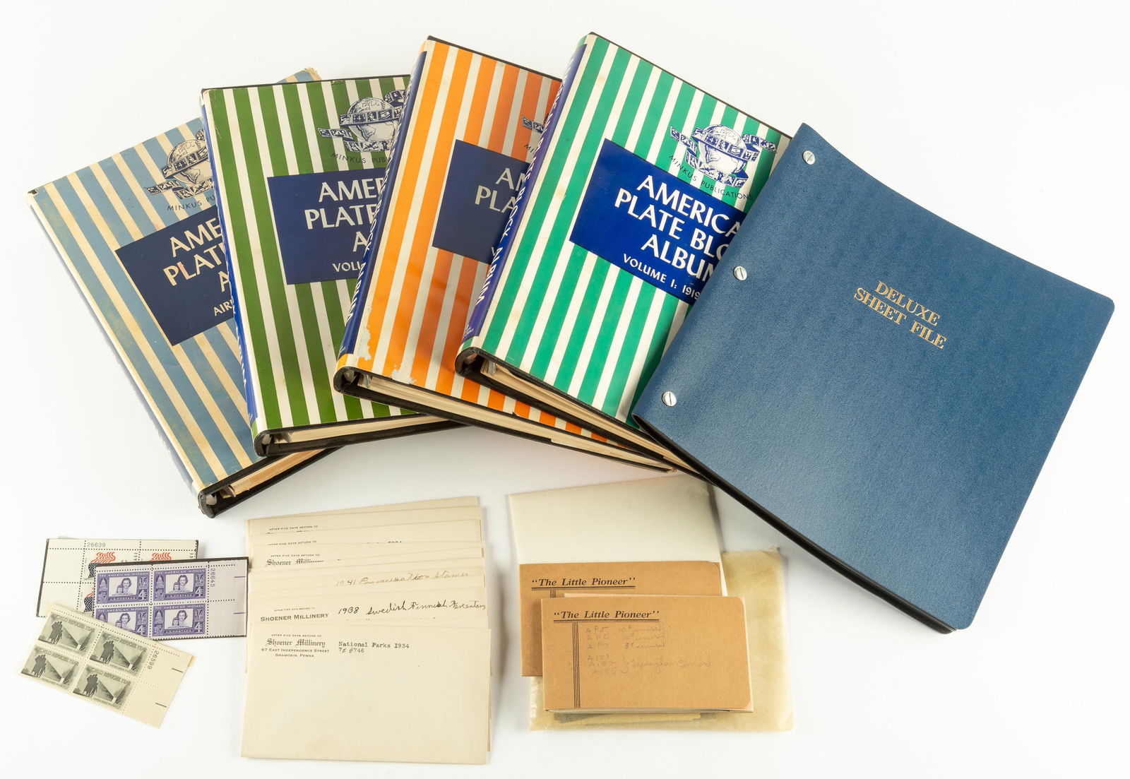 Four Minkus US Plate Block Albums (1 of 20)