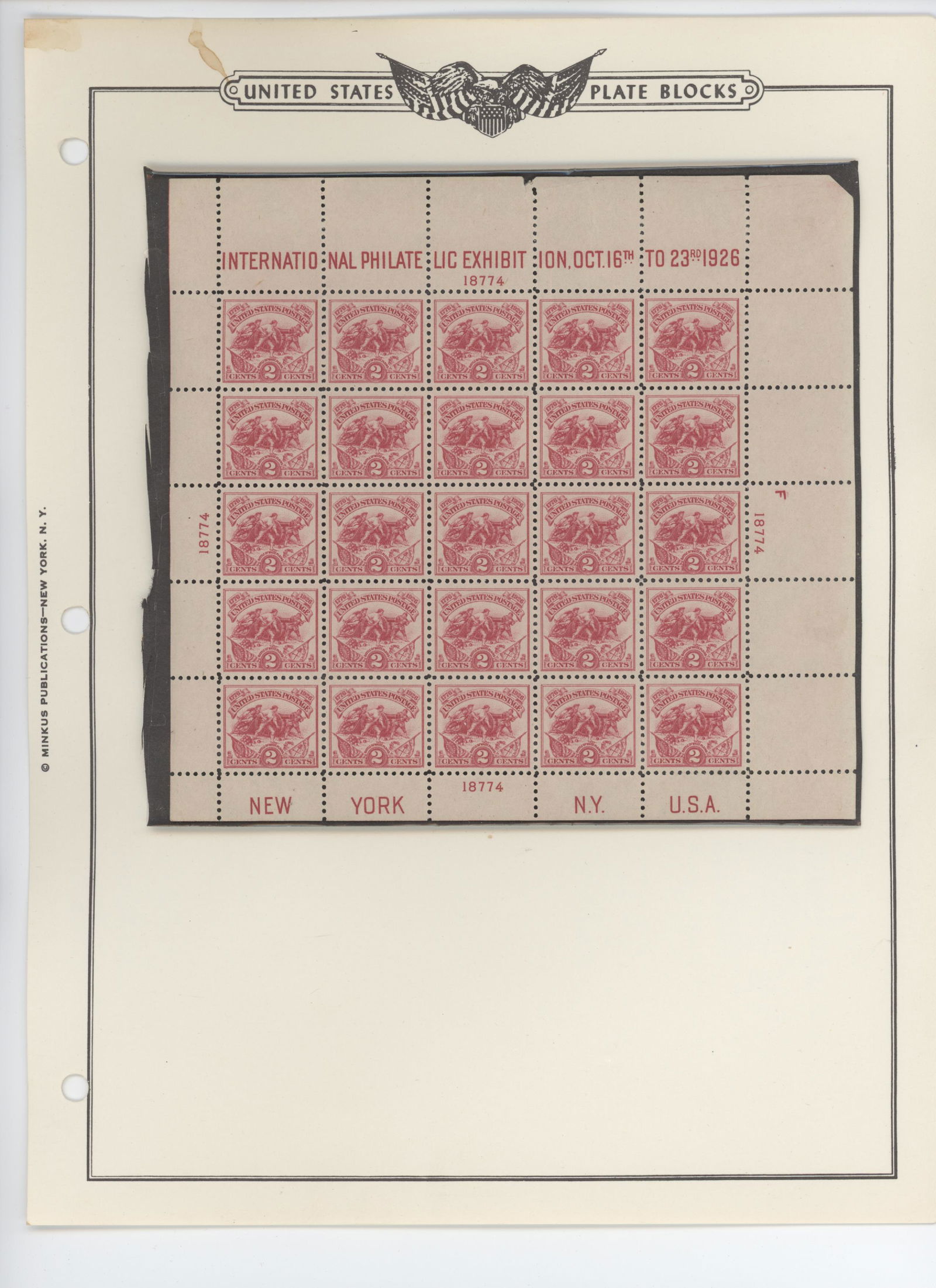 US White Plains Souvenir Sheet Scott #630 (1 of 1)