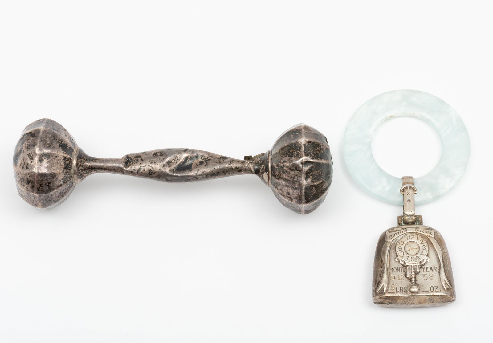 Sterling Baby Rattle & Teething Ring (1 of 5)