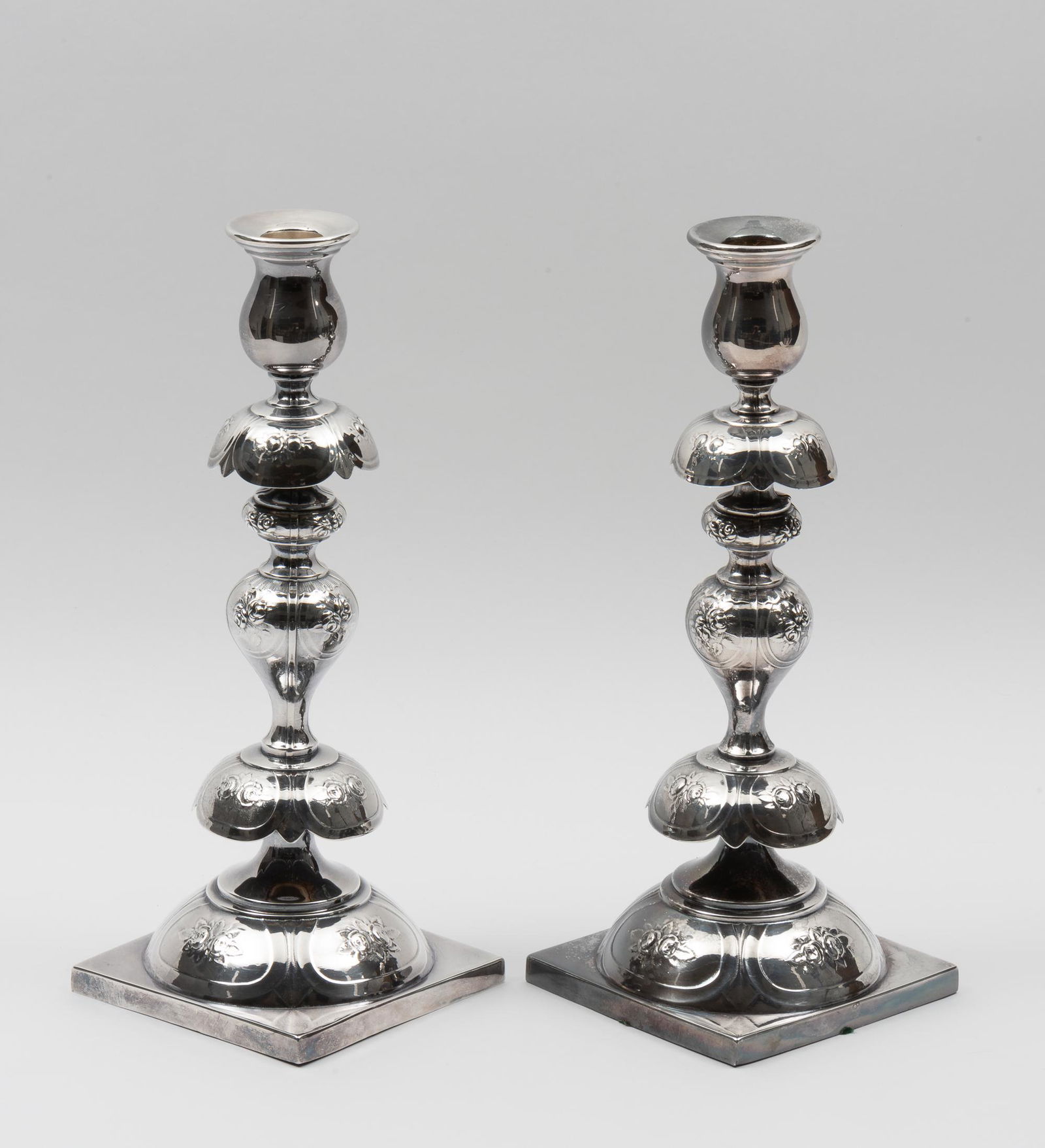 Pair of Norblin Shabbat Silverplate Candlesticks (1 of 6)