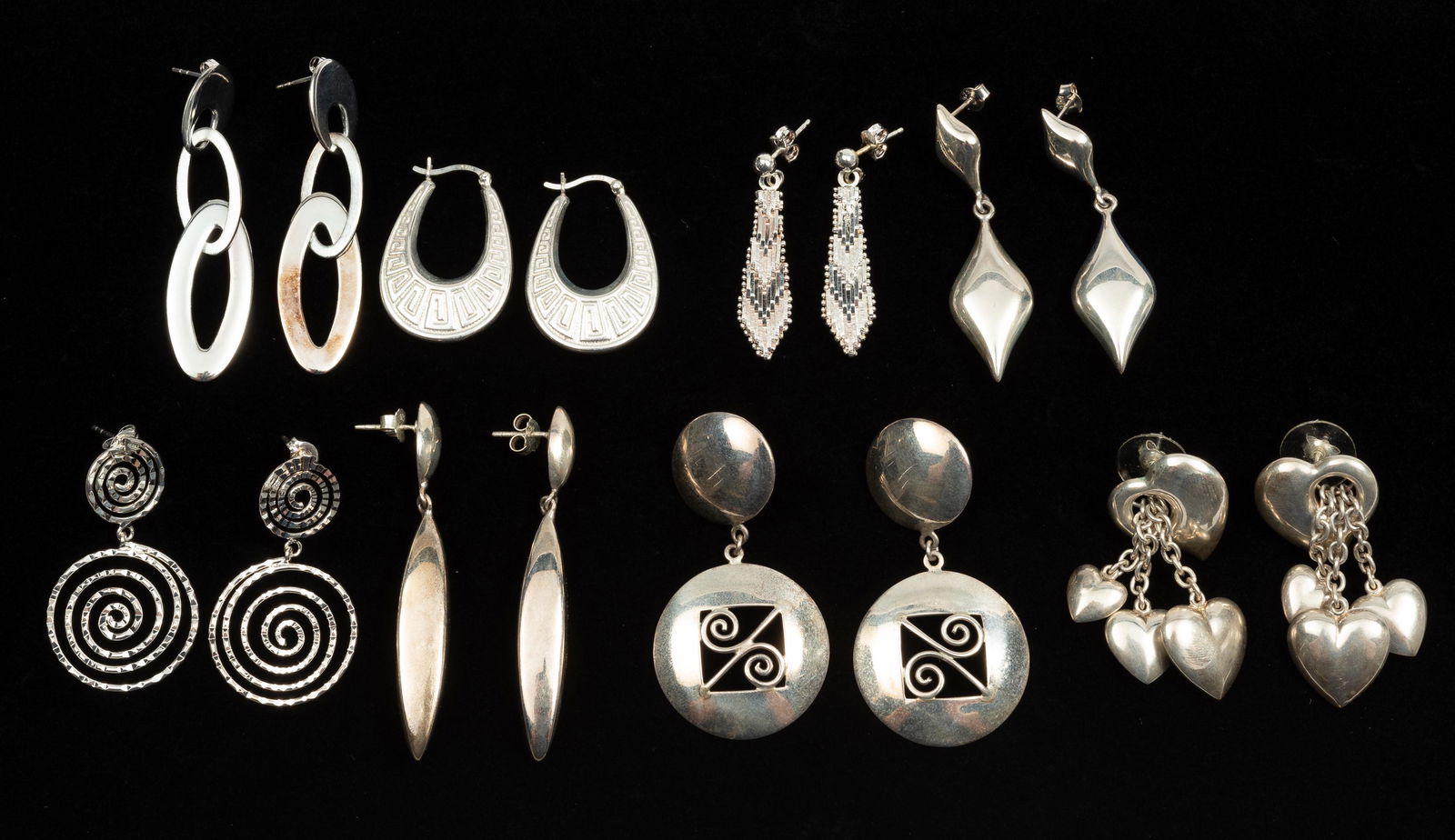 8 Pairs of Sterling Earrings (1 of 6)