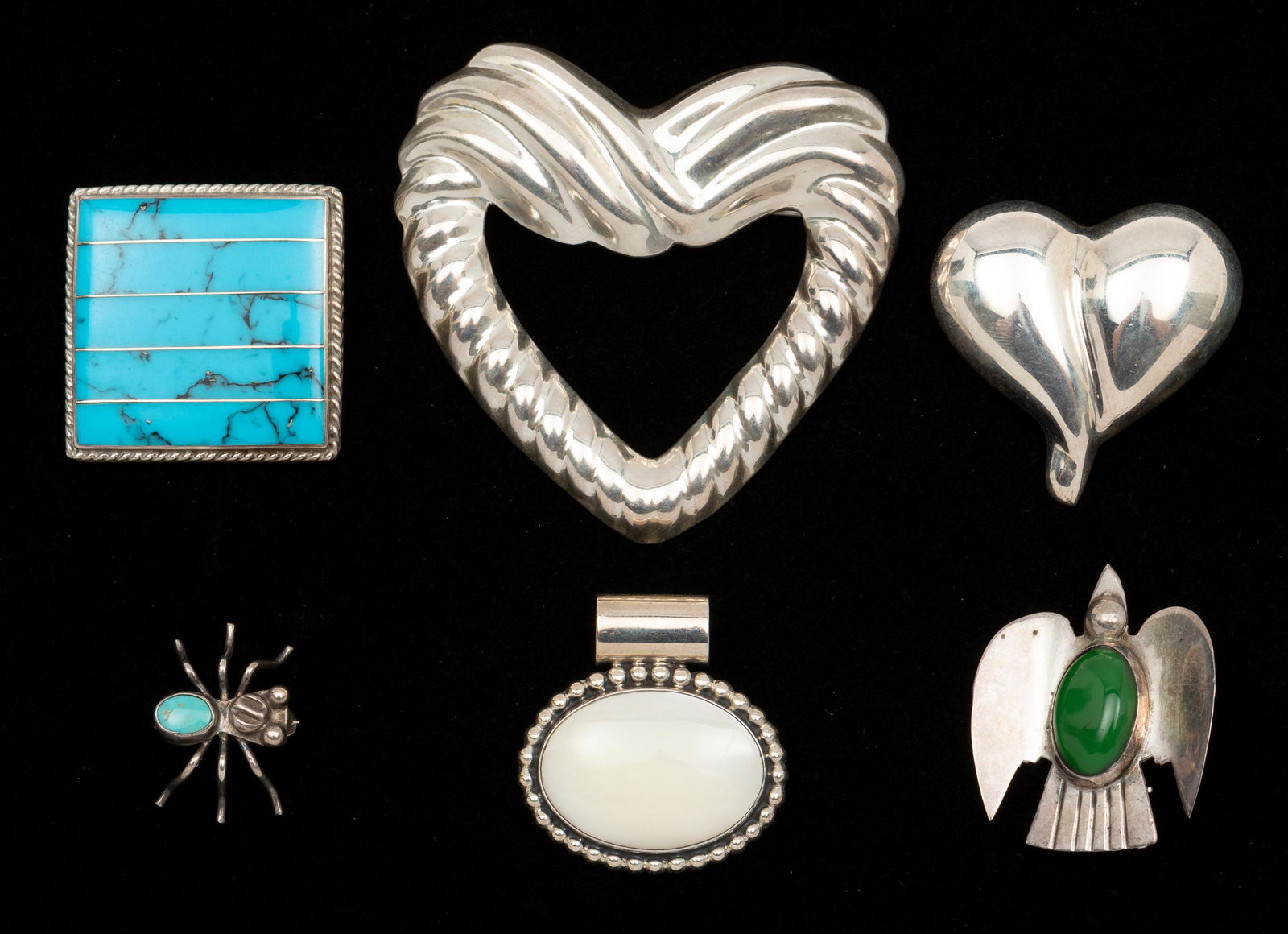 6 Sterling Pins and Pendants (1 of 2)