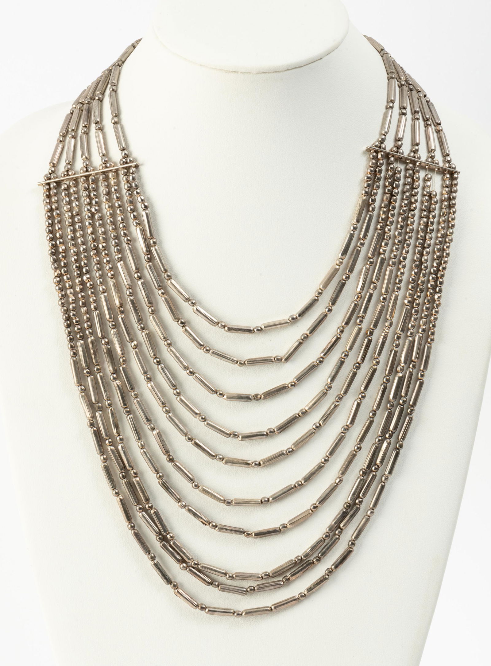 Silver Bead Multi-Strand Necklace (1 of 3)