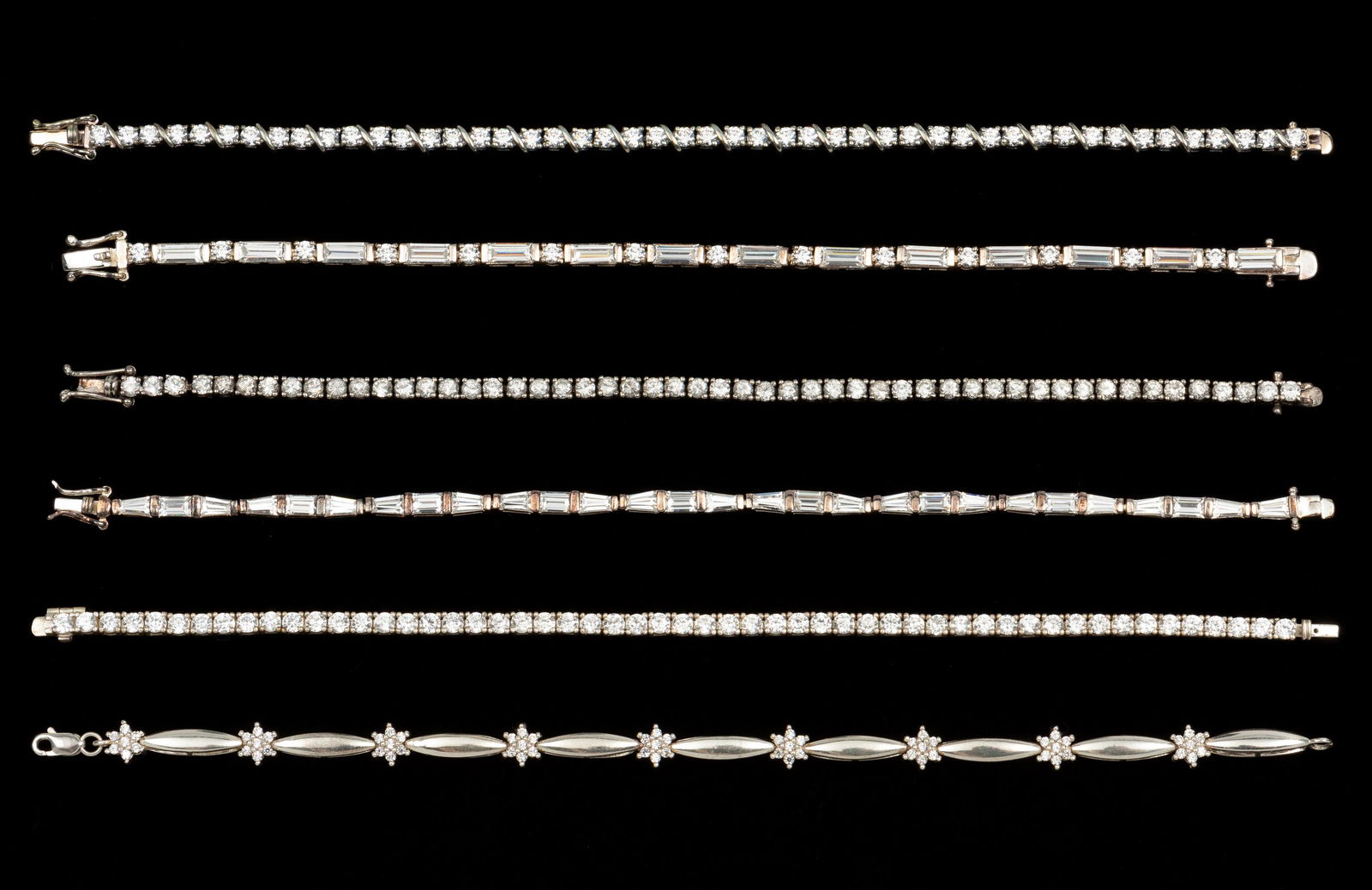 6 Sterling Bracelets with CZ (1 of 20)