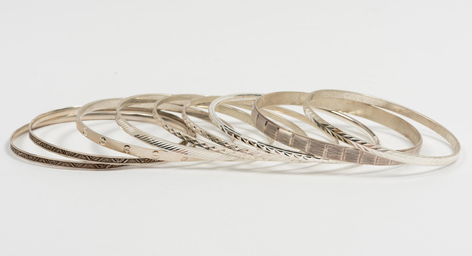 9 Sterling Bangle Bracelets Incl Milor and Coro (1 of 4)