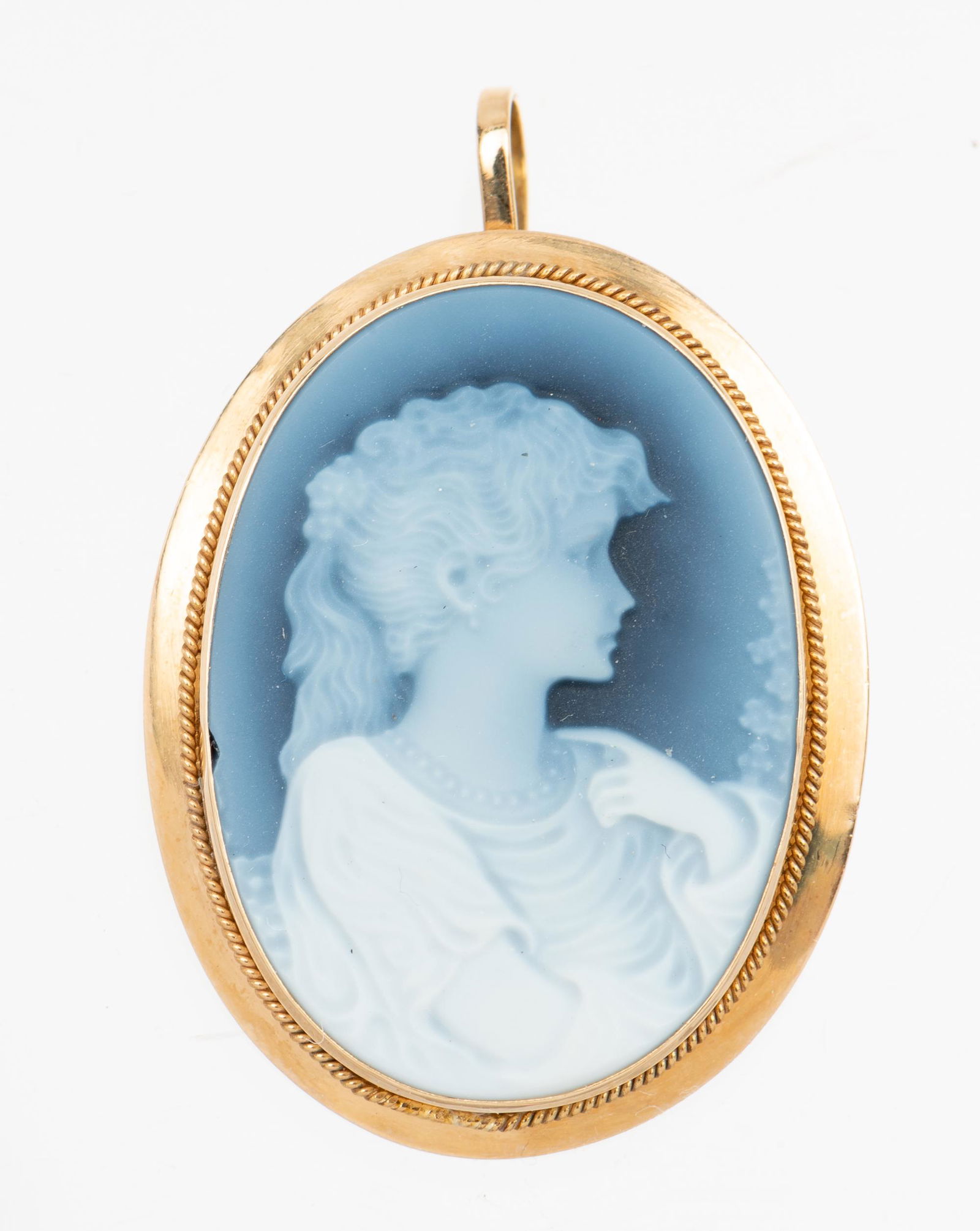 14K Italian Cameo Pendant Pin (1 of 2)